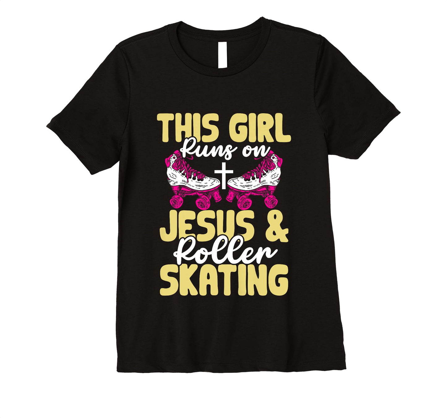 Rollerskate Runs Jesus And T-Shirt - Casual Everyday Wear for Adults - T-Shirt, Sweatshirt, Hoodie