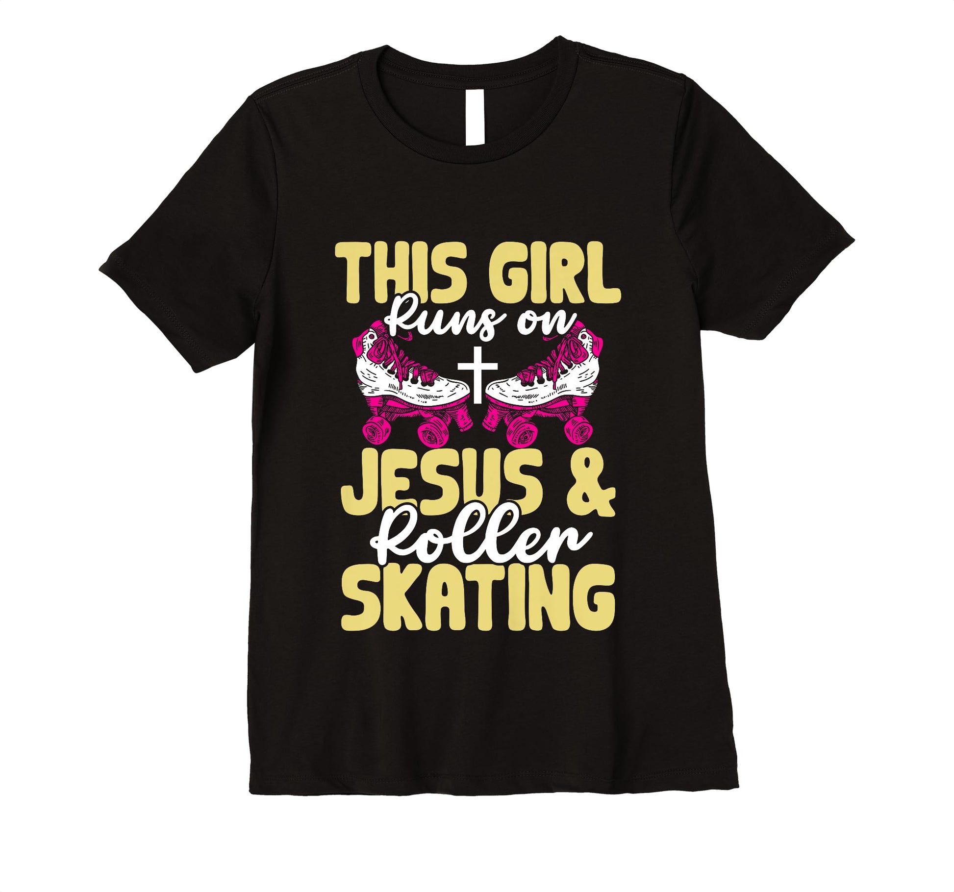 Rollerskate Runs Jesus And T-Shirt - Casual Everyday Wear for Adults - T-Shirt, Sweatshirt, Hoodie