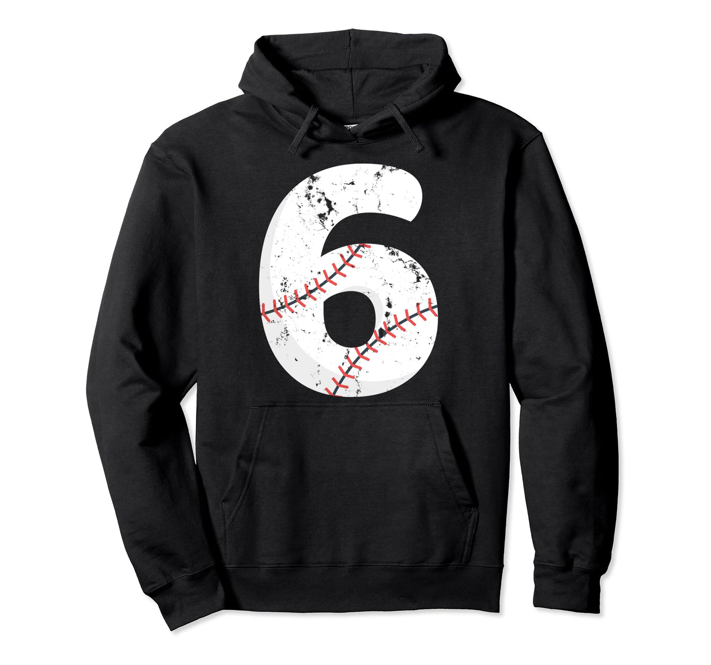 Number 6 Baseball Distressed Team Hoodie - Streetwear Style Men Women - T-Shirt, Sweatshirt, Hoodie
