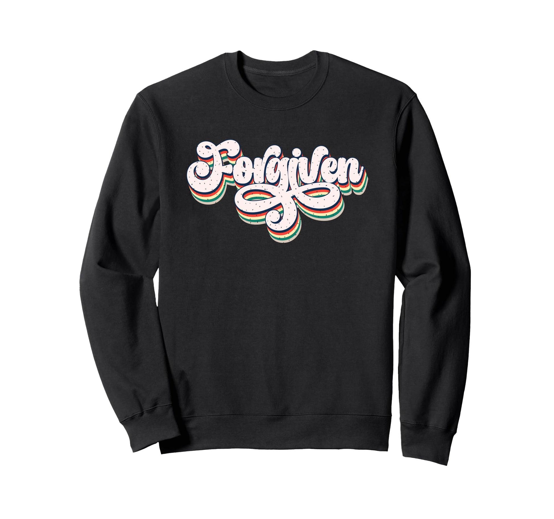 Forgiven Spiritual Typography Sweatshirt - Trendy Graphic Men Women - T-Shirt, Sweatshirt, Hoodie