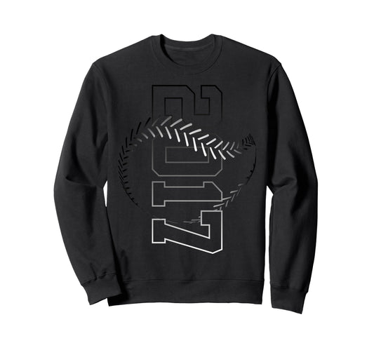 9 Years 2017 Baseball 9Th Sweatshirt - Fun Novelty Design for Adults - T-Shirt, Sweatshirt, Hoodie