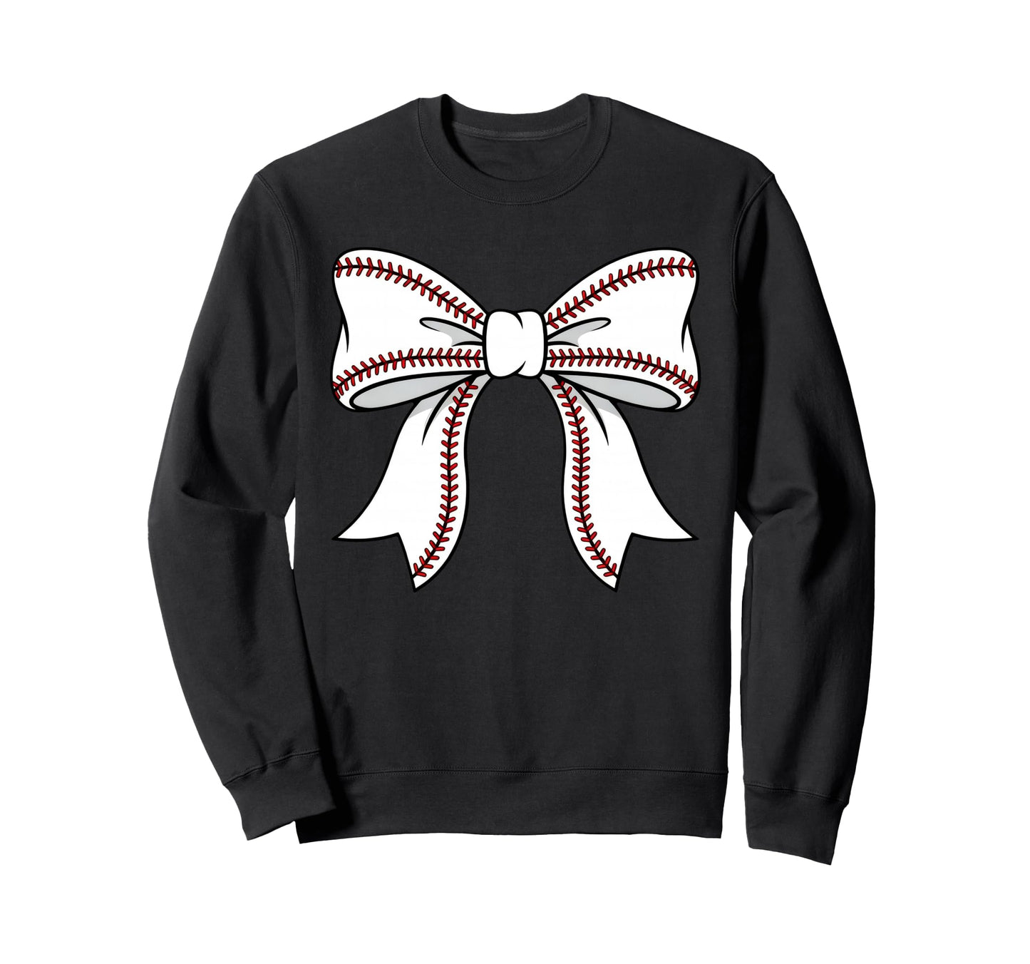 Baseball Bow Mothers Day Baseball Mom Sweatshirt - Graphic Print Men Women - T-Shirt, Sweatshirt, Hoodie