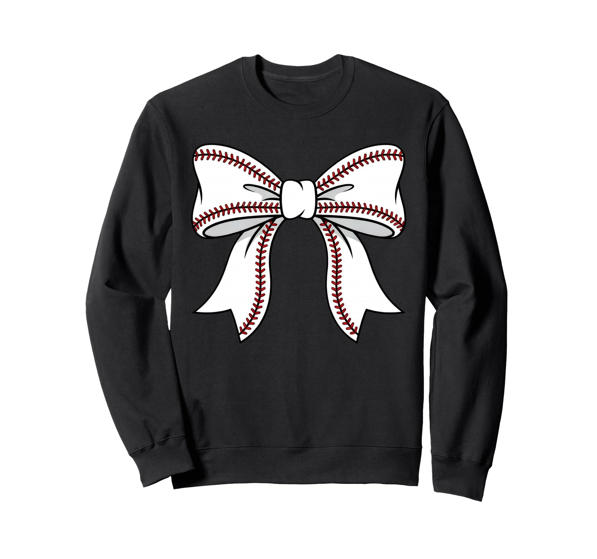Baseball Bow Mothers Day Baseball Mom Sweatshirt - Graphic Print Men Women - T-Shirt, Sweatshirt, Hoodie