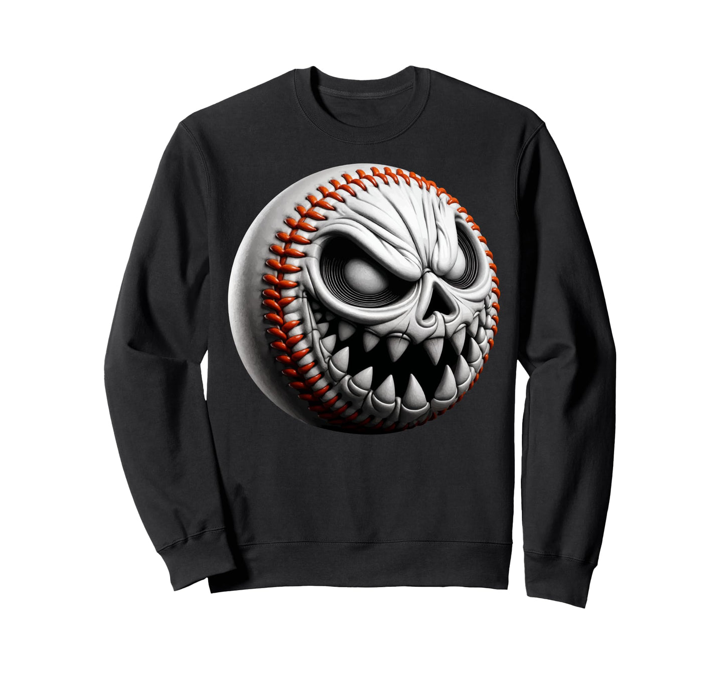 Spooky Baseball Ball Jack O Sweatshirt - Aesthetic Graphic Men Women - T-Shirt, Sweatshirt, Hoodie