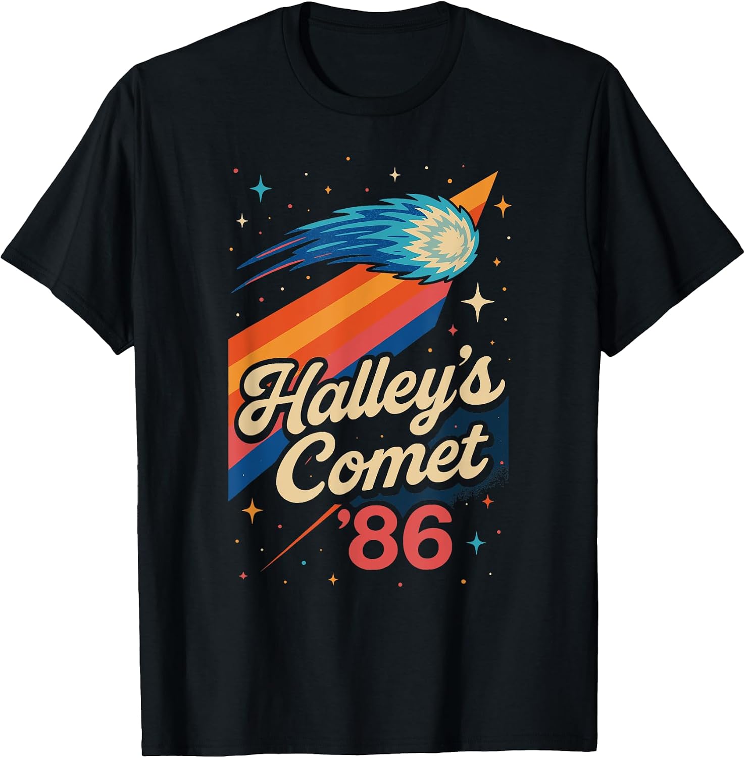 Retro 80s Science Lover Halley's Comet Gifts - Adult & Kids T-Shirts, Sweatshirts & Hoodies apparel design preview 1