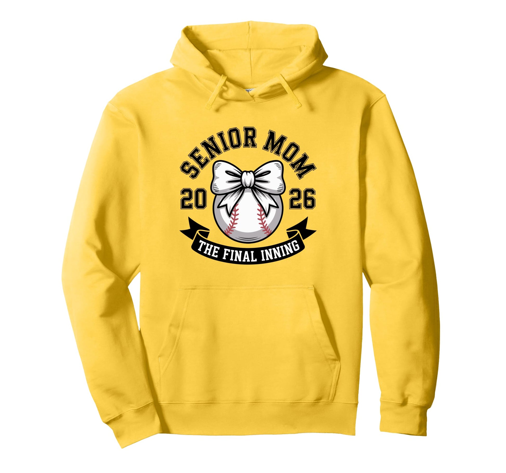 Baseball Senior Mom Class 2026 Proud Senior Hoodie - Graphic Print Unisex - T-Shirt, Sweatshirt, Hoodie
