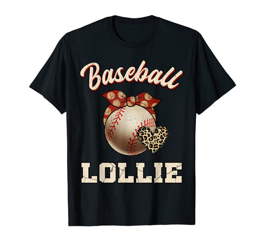 Baseball Lollie Bandana Leopard Heart T-Shirt - Unique Graphic for Adults - T-Shirt, Sweatshirt, Hoodie