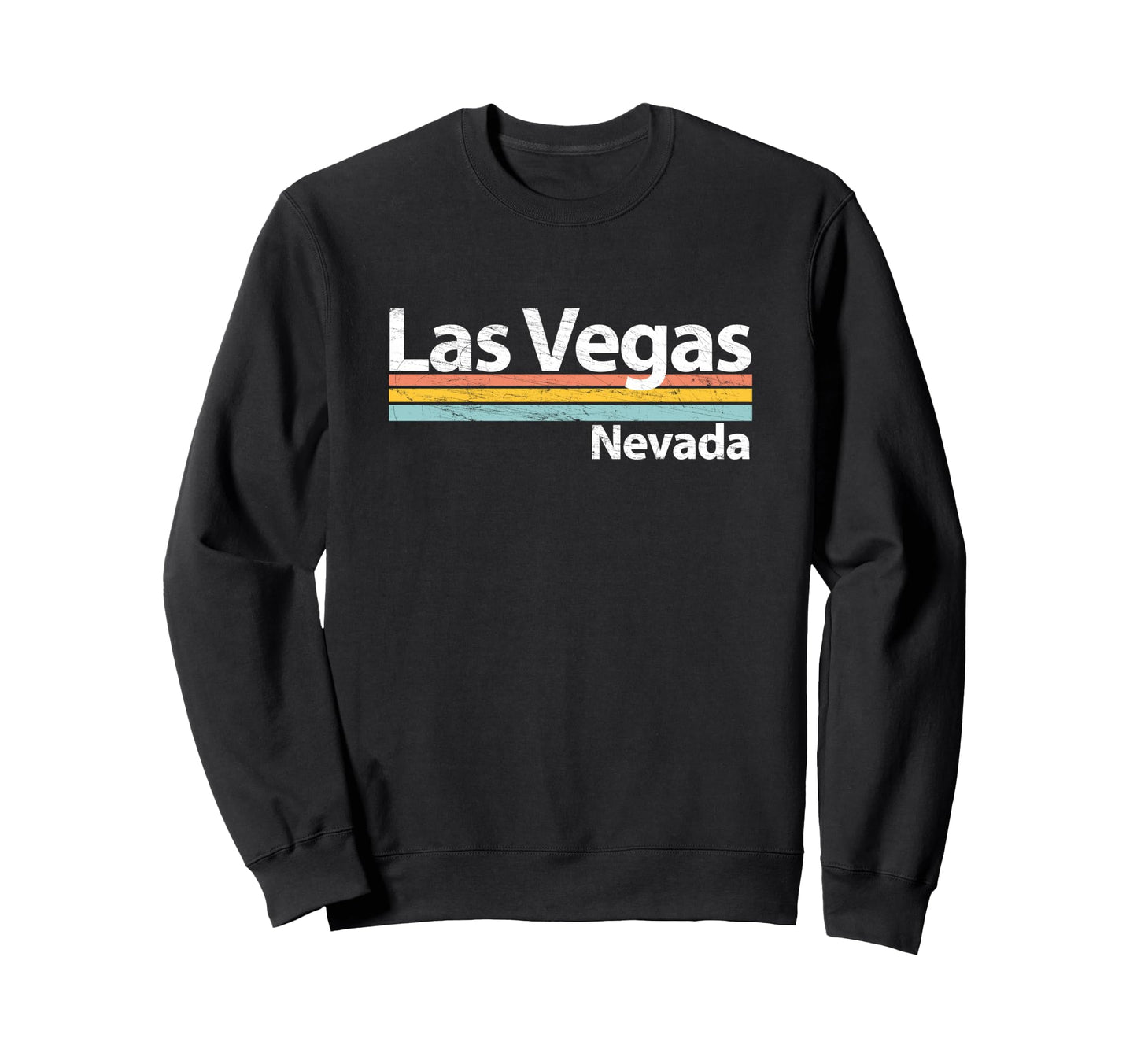 Las Vegas Nevada Worn Stripes Sweatshirt - Minimalist Print Unisex - T-Shirt, Sweatshirt, Hoodie