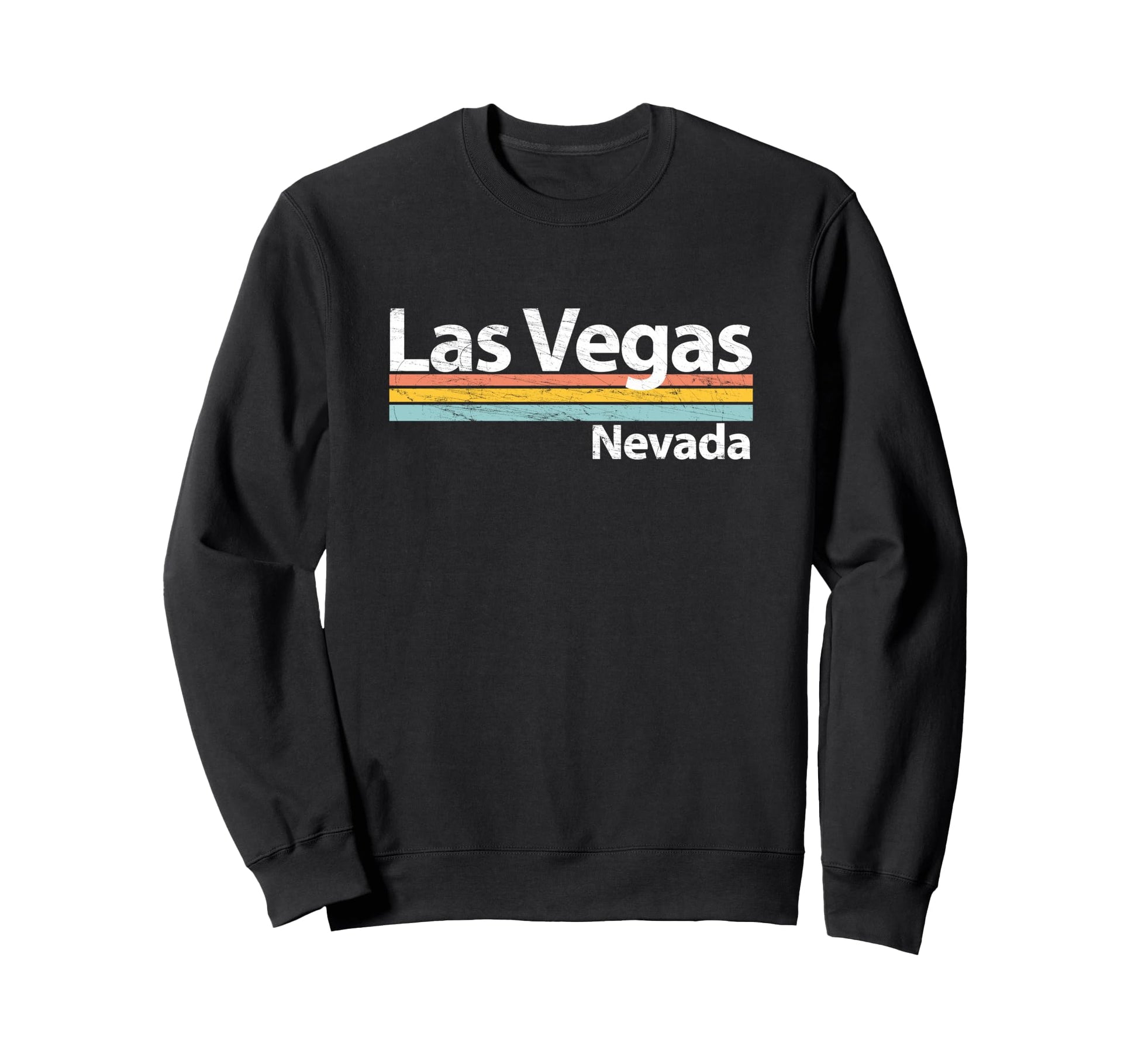 Las Vegas Nevada Worn Stripes Sweatshirt - Minimalist Print Unisex - T-Shirt, Sweatshirt, Hoodie