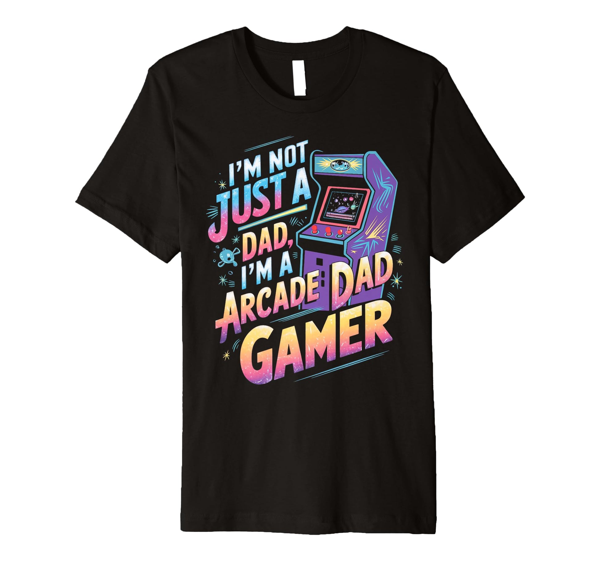 Arcade Dad Gamer Gaming Dad Video Game T-Shirt - Custom Art Print Unisex - T-Shirt, Sweatshirt, Hoodie