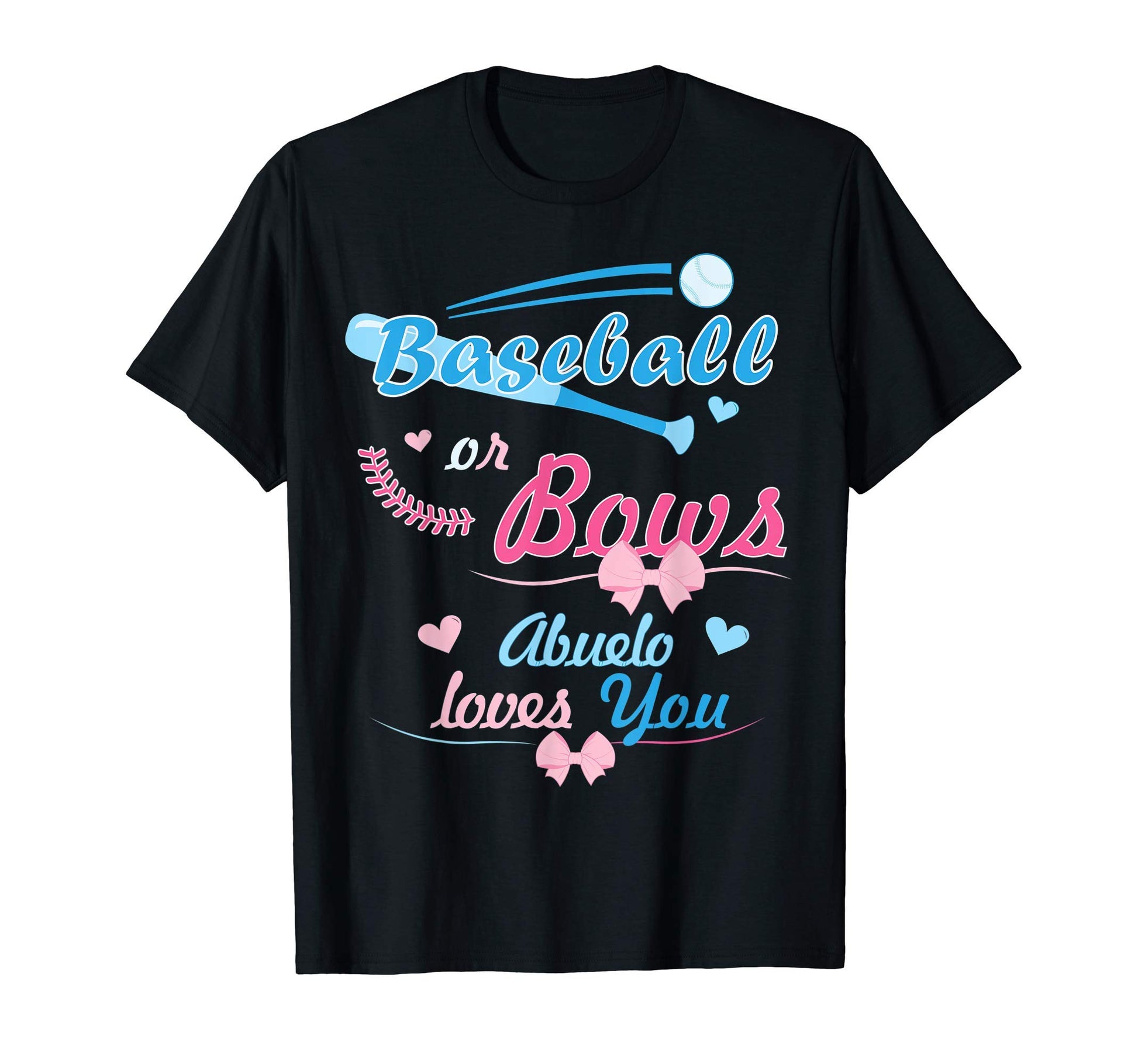 Mens Baseball Or Bows Abuelo Loves You T-Shirt - Trendy Graphic for Adults - T-Shirt, Sweatshirt, Hoodie
