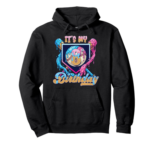 8Th Baseball Drip Birthday Party Hoodie - Aesthetic Graphic Men Women - T-Shirt, Sweatshirt, Hoodie