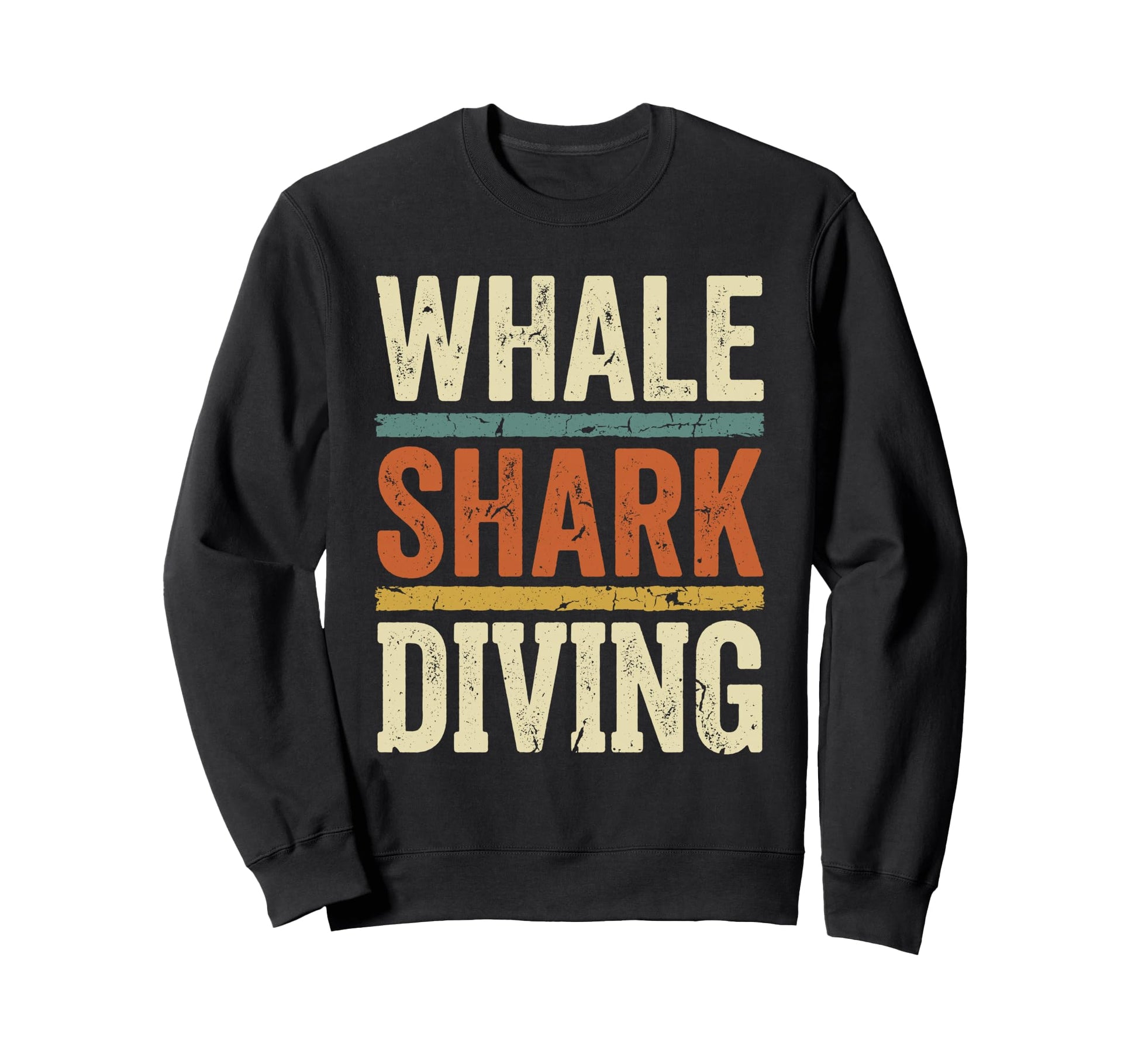 Whale Shark Diving Typography Sweatshirt - Trendy Graphic Unisex - T-Shirt, Sweatshirt, Hoodie