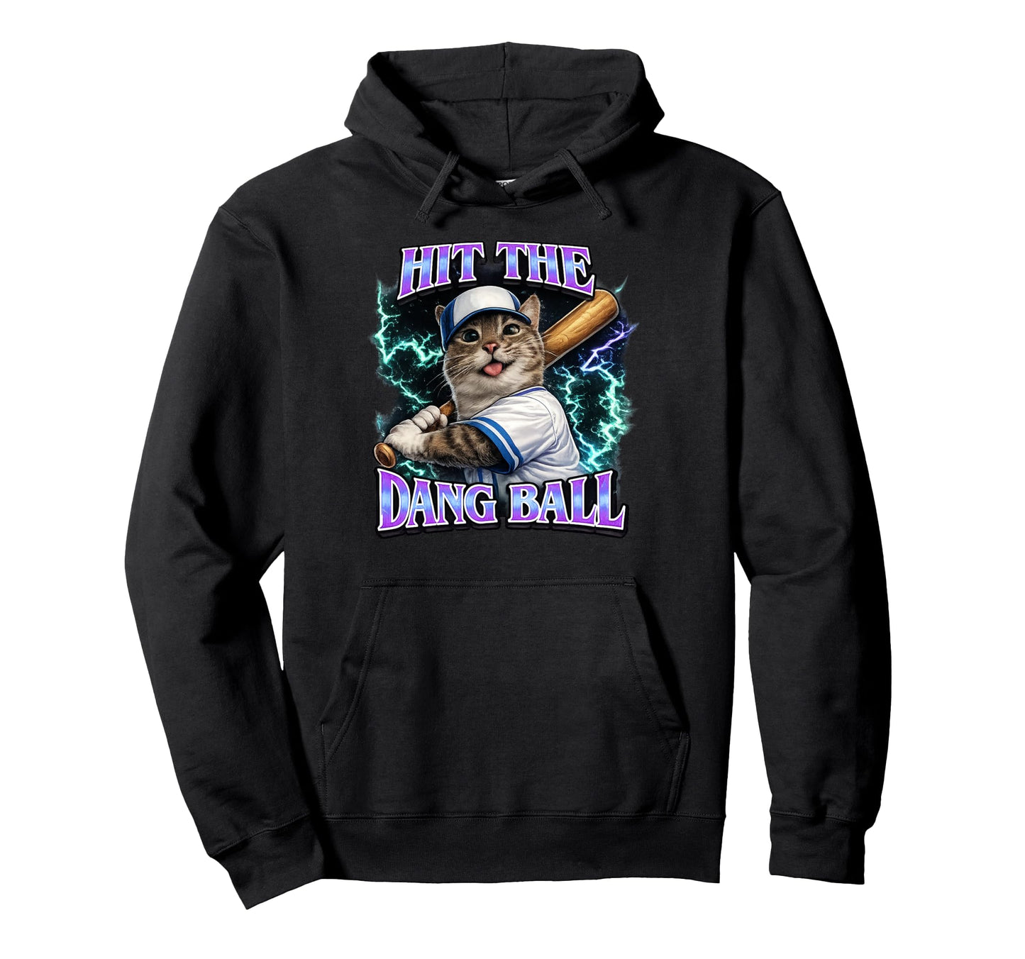Hit Dang Ball Funny Baseball Mom Hoodie - Aesthetic Graphic Men Women - T-Shirt, Sweatshirt, Hoodie