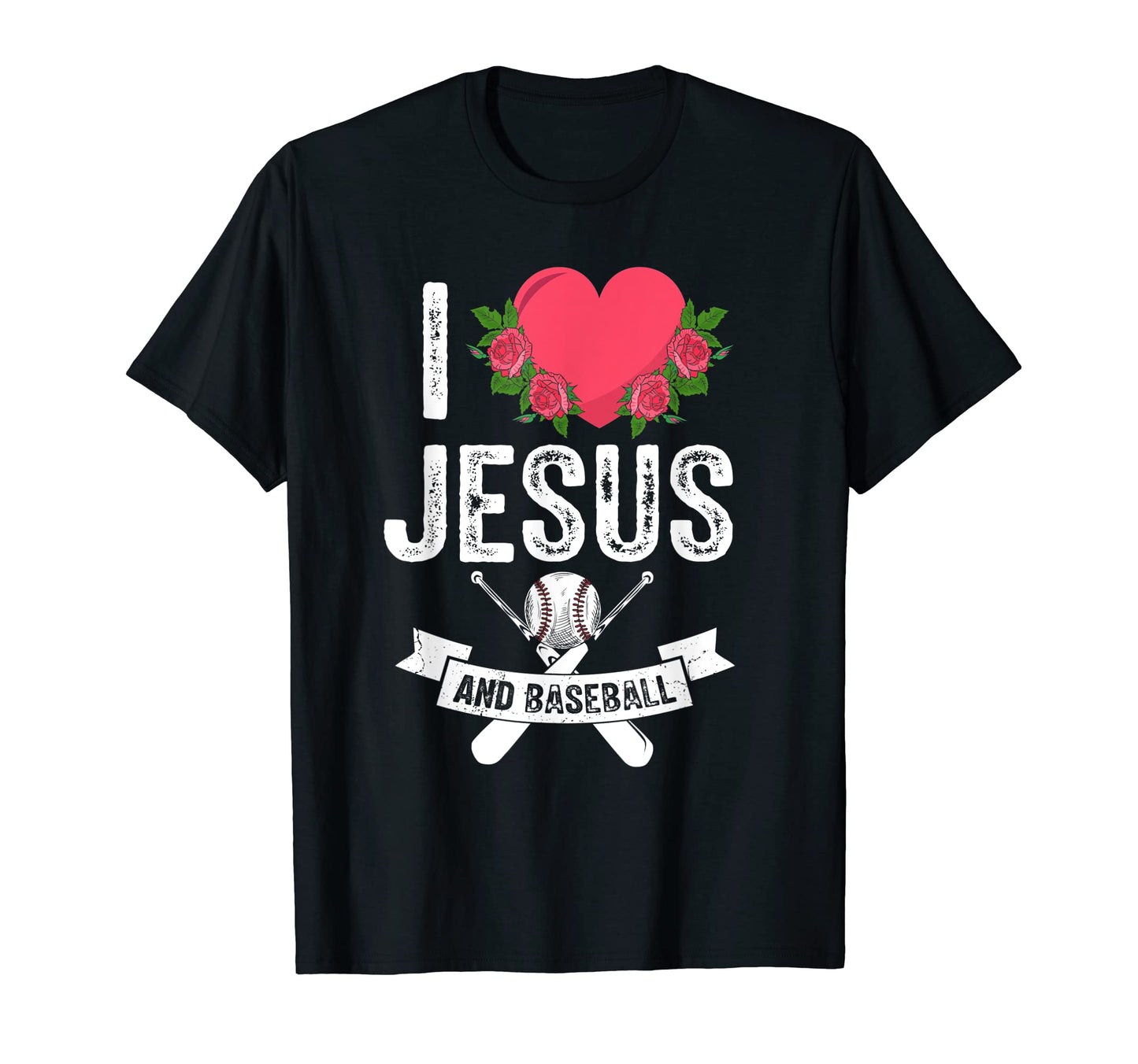 I Love Jesus And Baseball Player Fan T-Shirt - Streetwear Style for Adults - T-Shirt, Sweatshirt, Hoodie