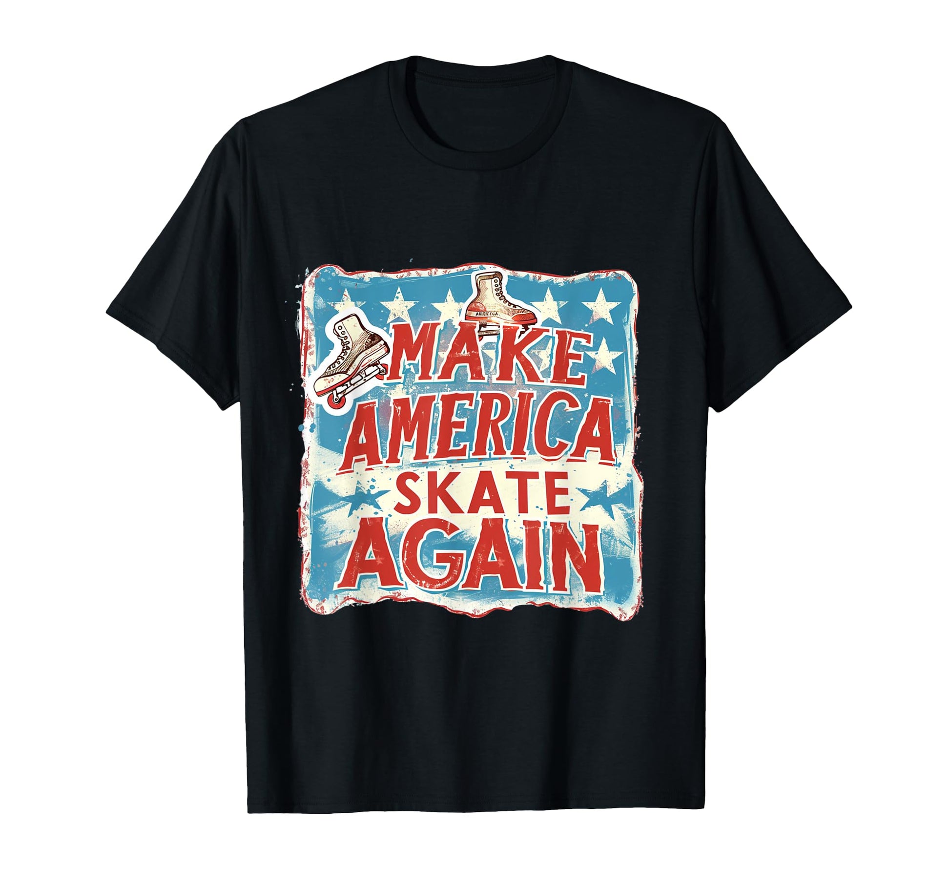 Funny Rollerskating Make America Skate T-Shirt - Unique Graphic Men Women - T-Shirt, Sweatshirt, Hoodie