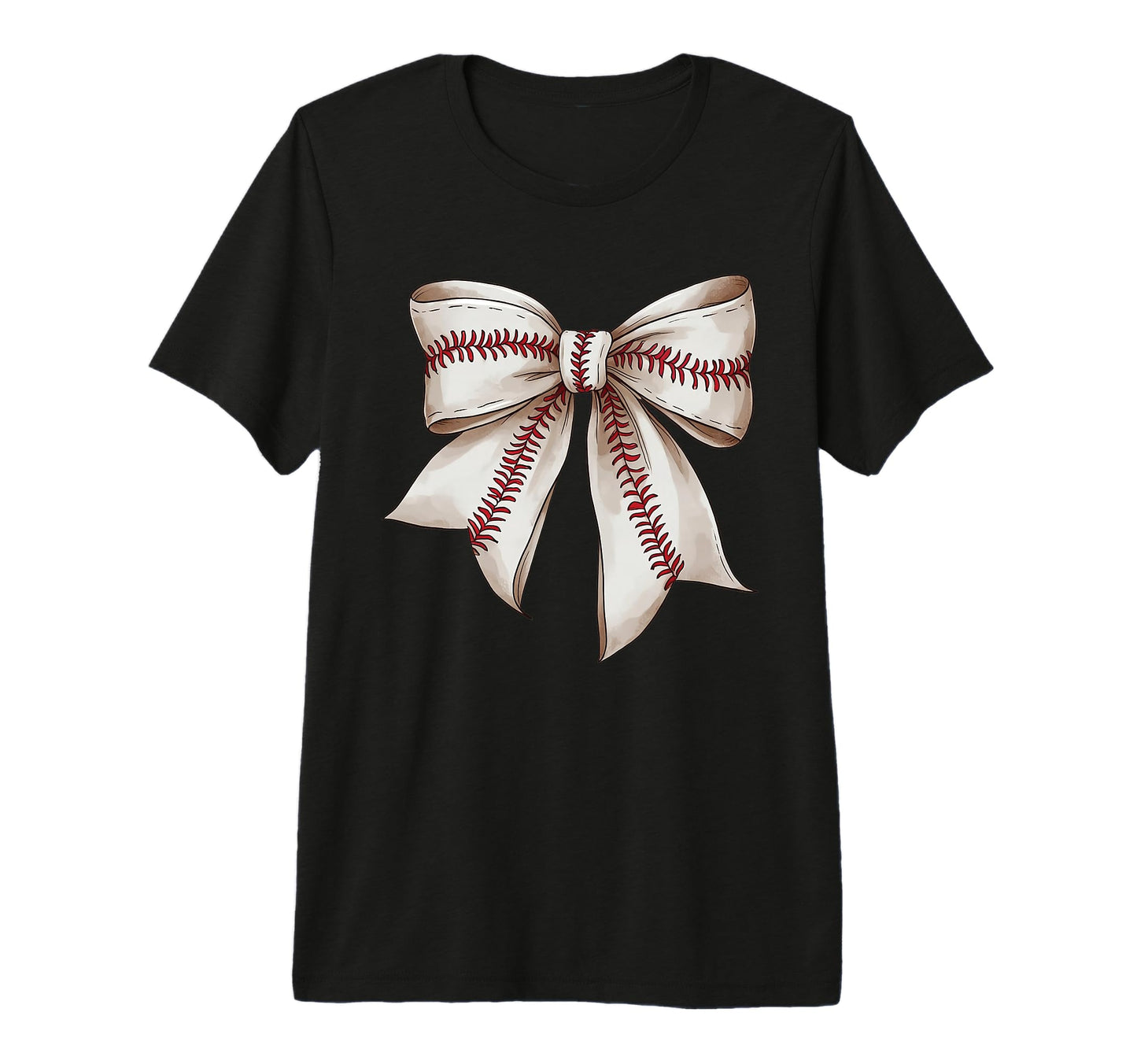 Baseball Coquette Bow Baseball Mom T-Shirt - Minimalist Print Men Women - T-Shirt, Sweatshirt, Hoodie