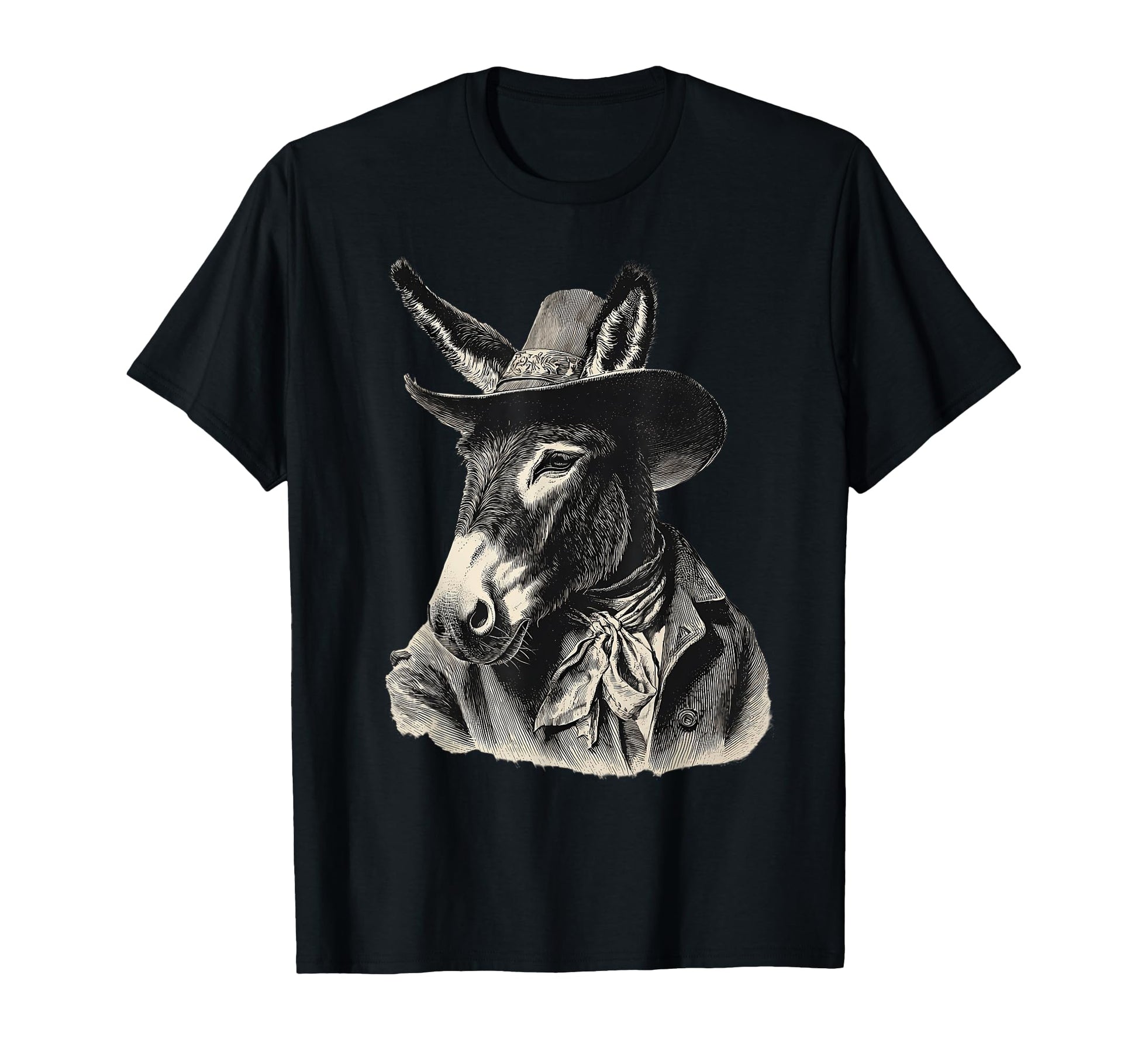 Donkey Cowboy Rodeo Cowgirl Western T-Shirt - Trendy Graphic for Adults - T-Shirt, Sweatshirt, Hoodie