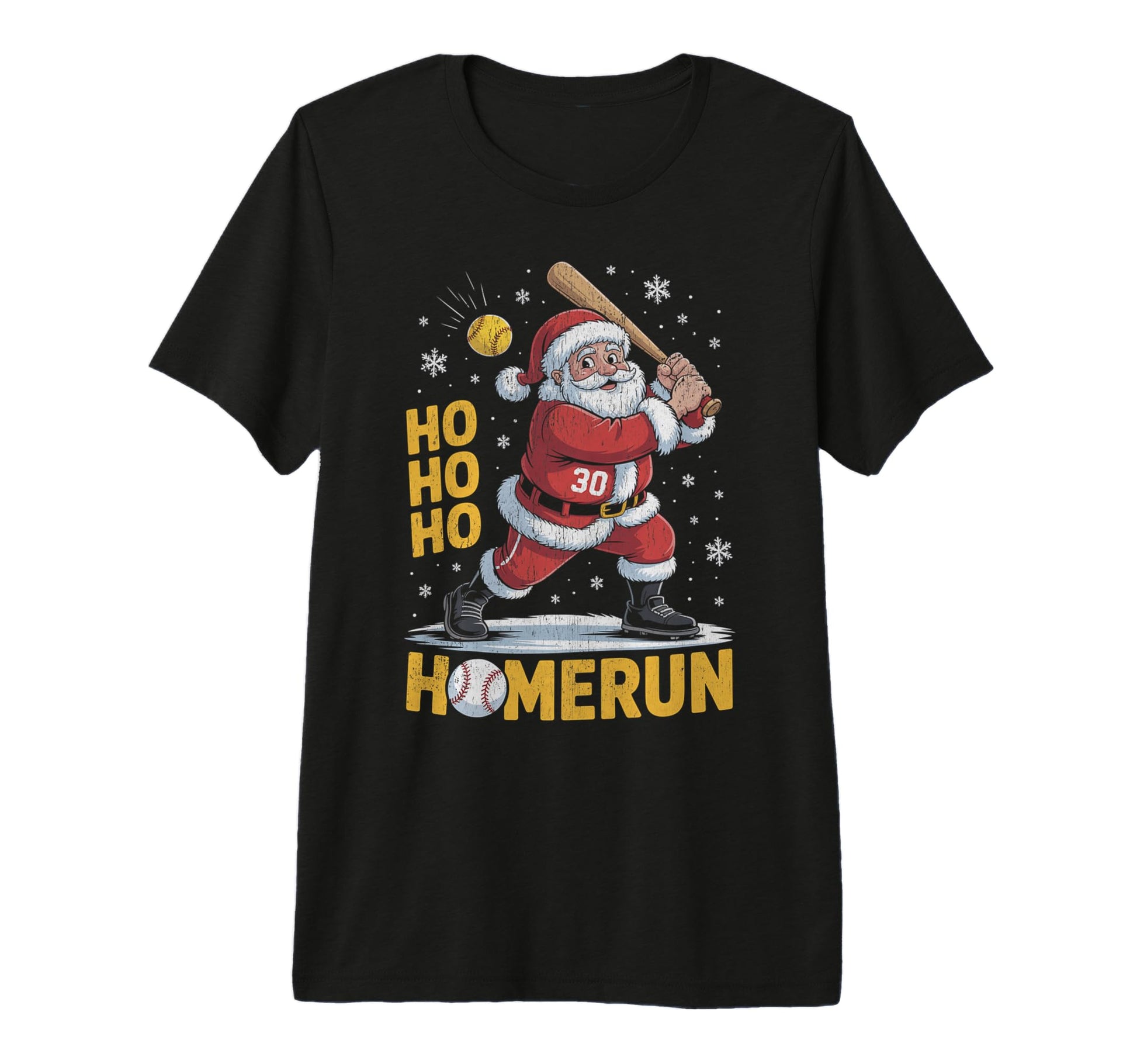 Ho Ho Home Run Funny Baseball Lover T-Shirt - Custom Art Print Unisex - T-Shirt, Sweatshirt, Hoodie