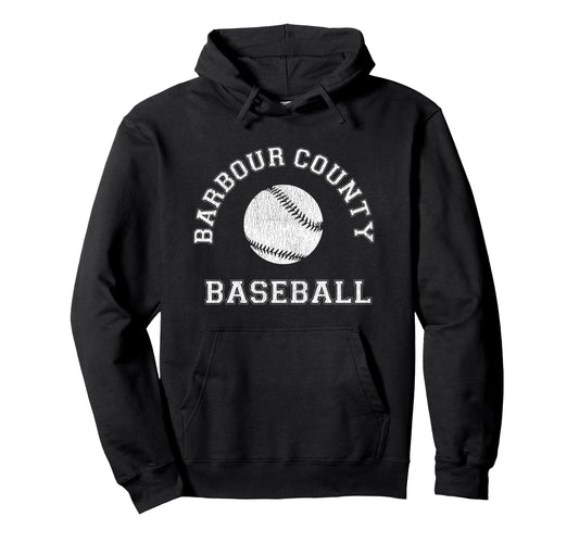 Barbour County Baseball Distressed Hoodie - Unique Graphic Men Women - T-Shirt, Sweatshirt, Hoodie