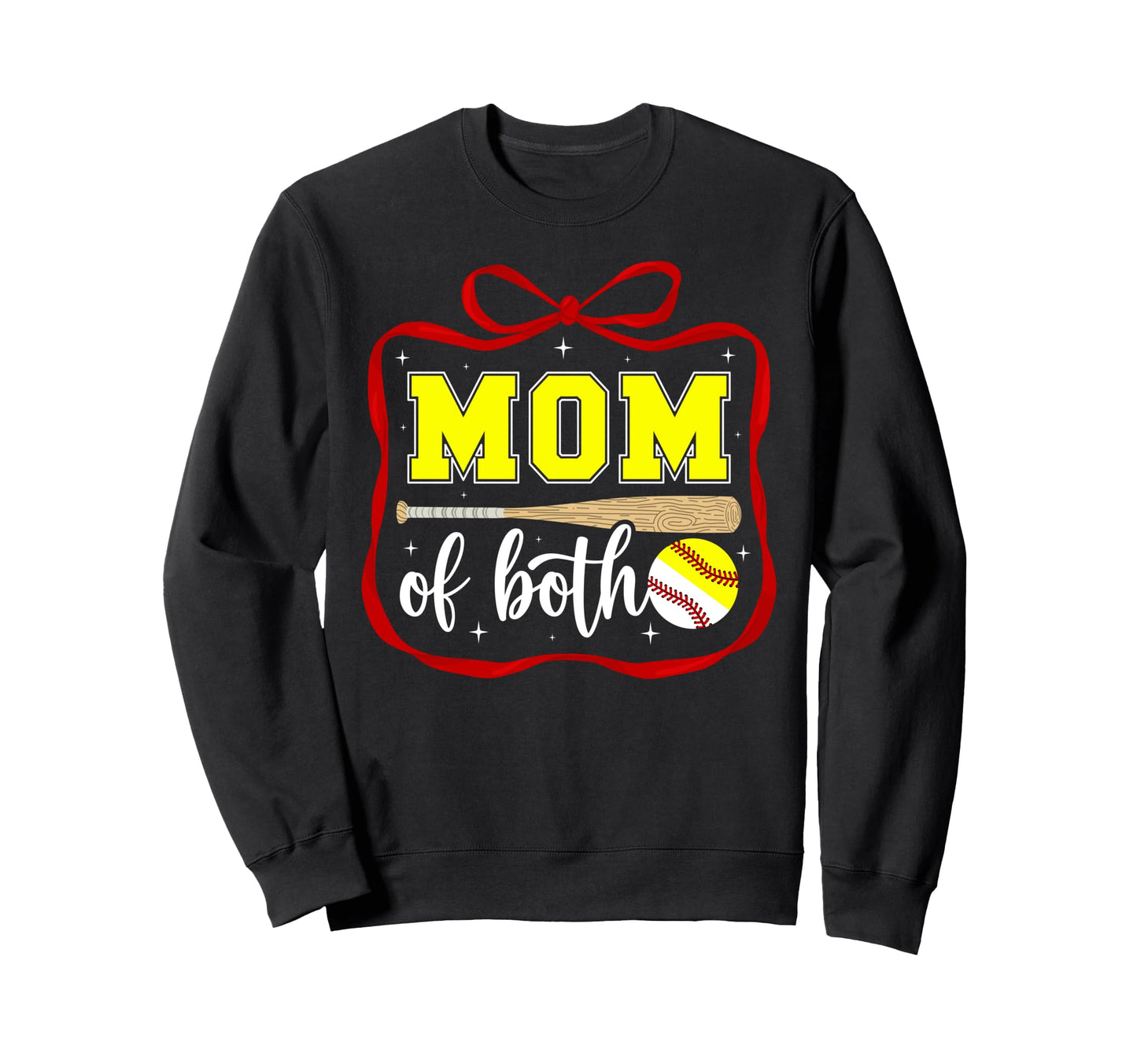 Mom Both Coquette Baseball Sweatshirt - Fun Novelty Design for Adults - T-Shirt, Sweatshirt, Hoodie