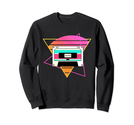 80S Music Lover Vaporwave Synthwave Sweatshirt - Graphic Print for Adults - T-Shirt, Sweatshirt, Hoodie