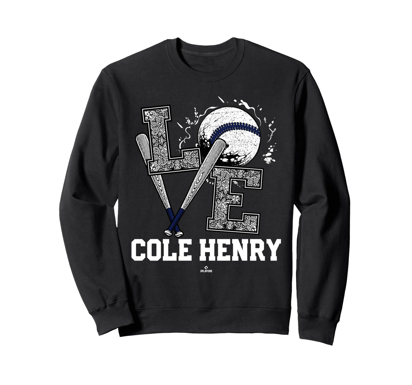 Distressed Baseball Love Cole Sweatshirt - Minimalist Print Men Women - T-Shirt, Sweatshirt, Hoodie