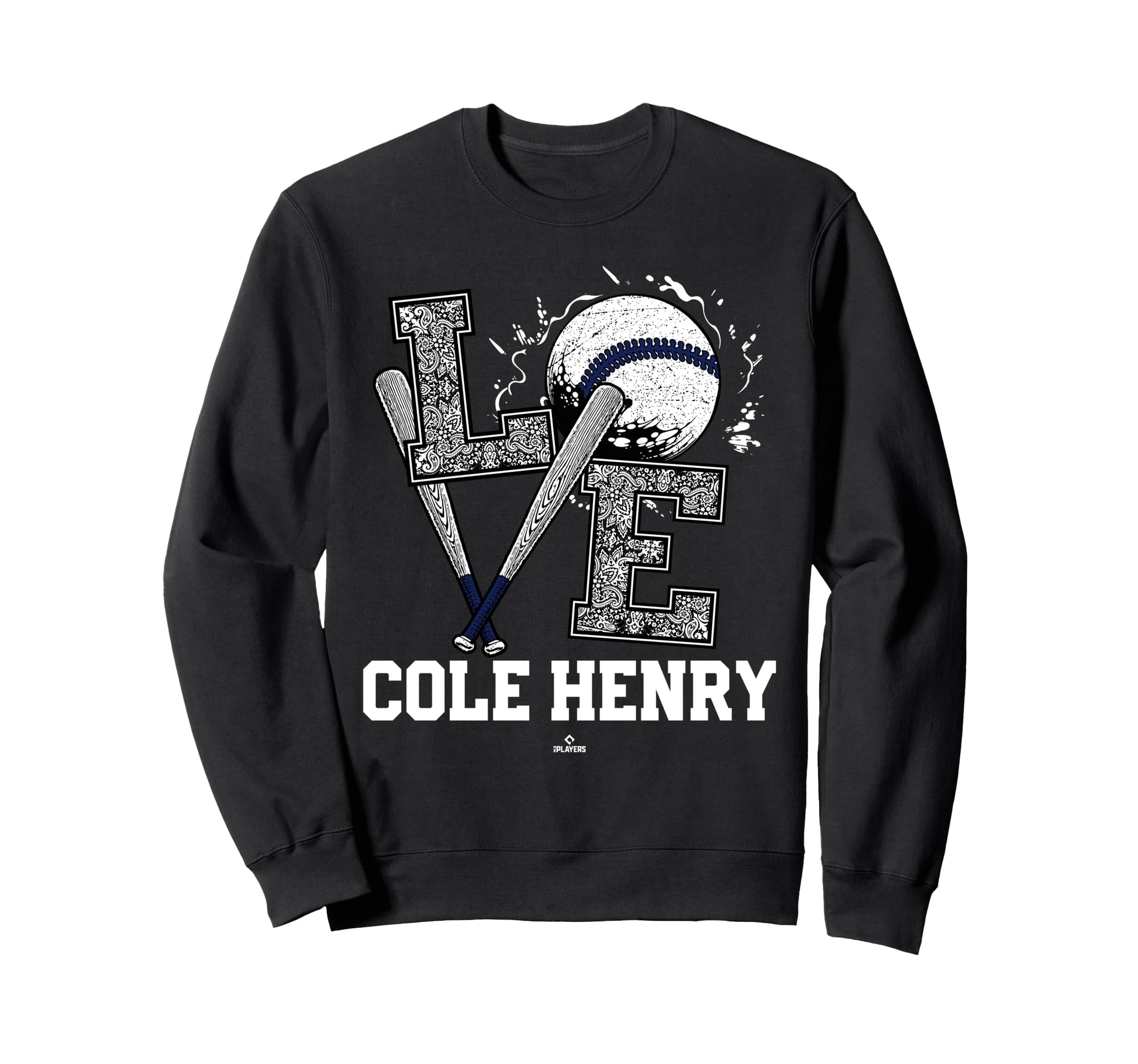 Distressed Baseball Love Cole Sweatshirt - Minimalist Print Men Women - T-Shirt, Sweatshirt, Hoodie