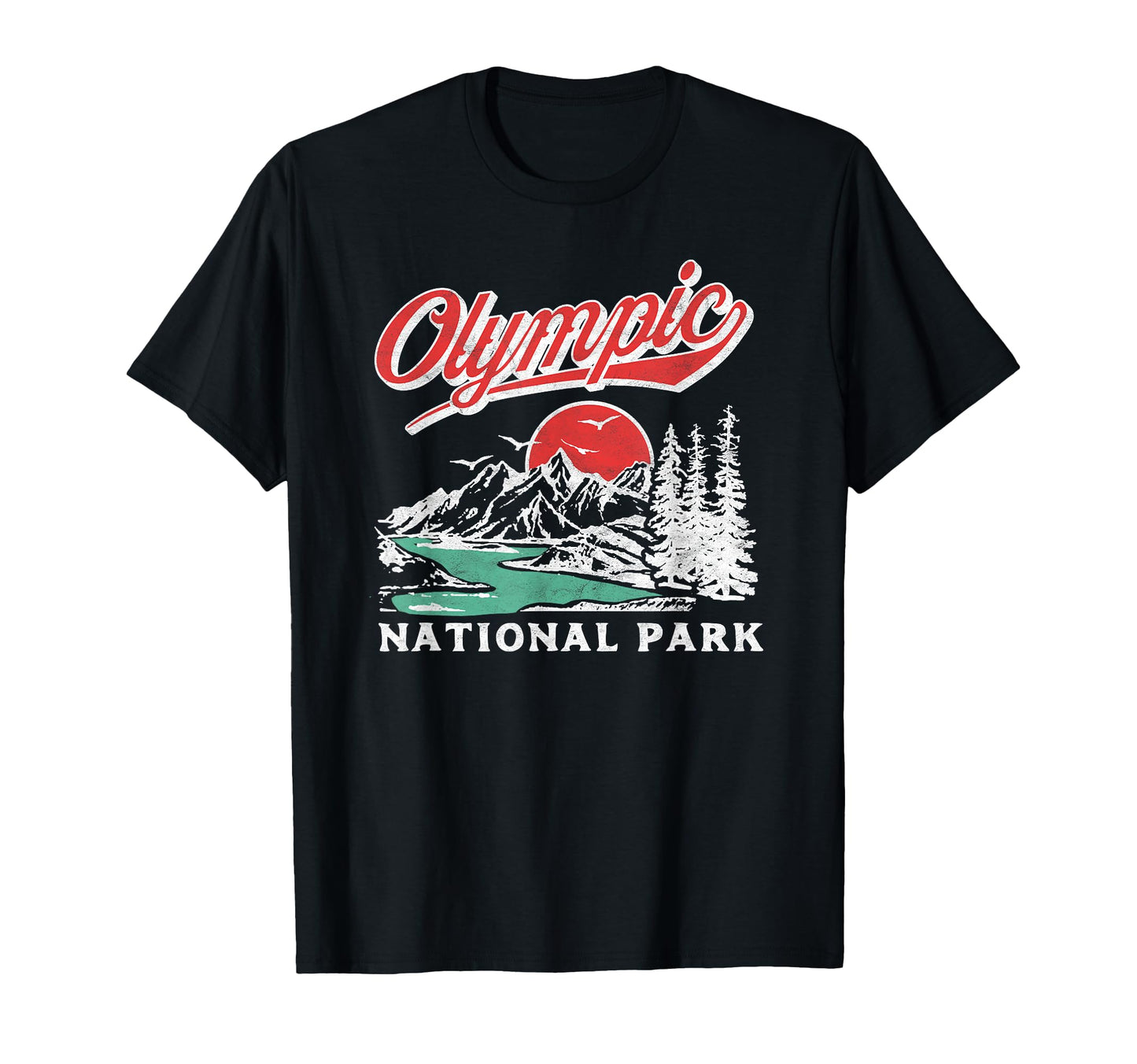 Olympic National Park 80S Mountains T-Shirt - Streetwear Style Men Women - T-Shirt, Sweatshirt, Hoodie