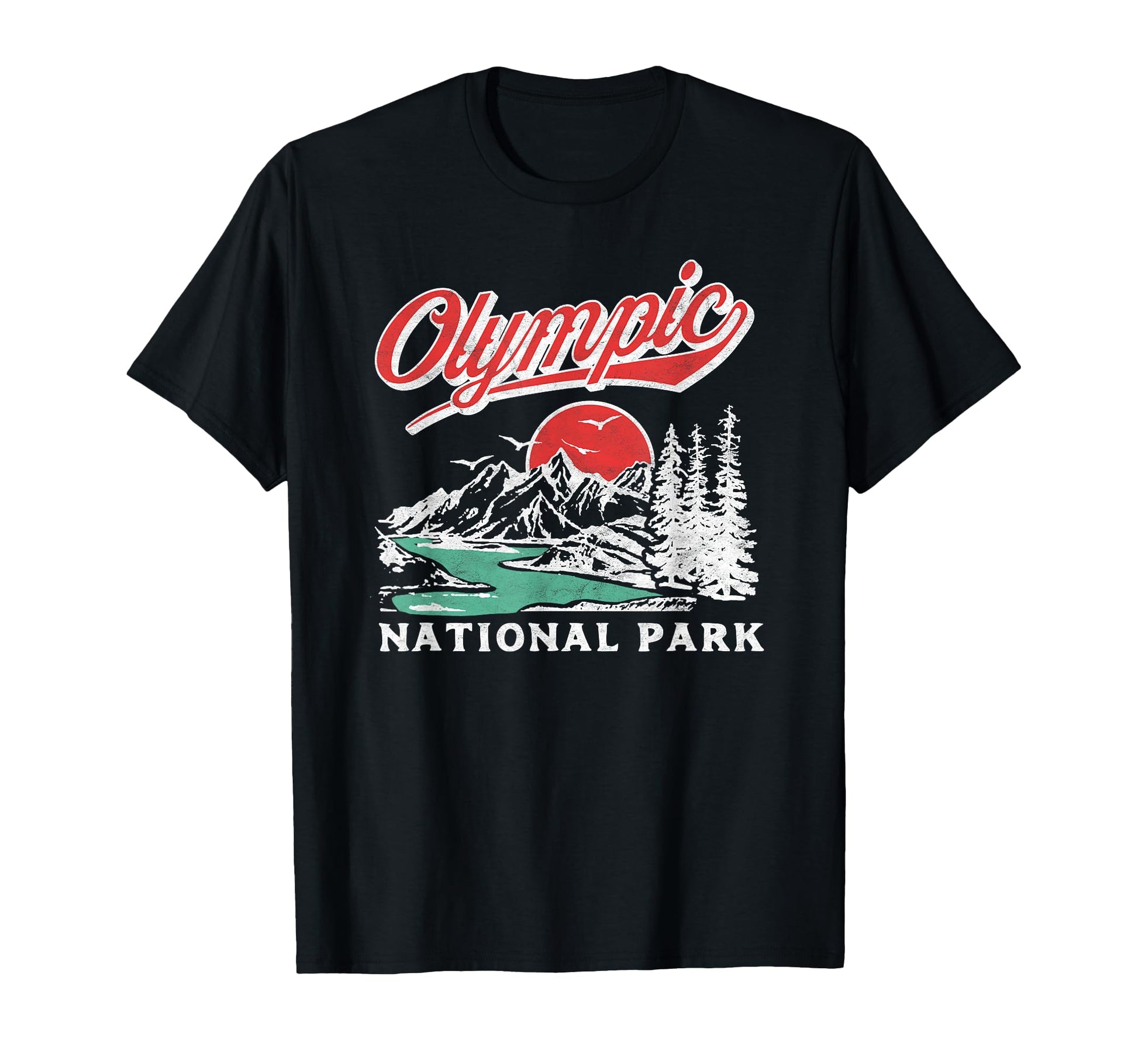 Olympic National Park 80S Mountains T-Shirt - Streetwear Style Men Women - T-Shirt, Sweatshirt, Hoodie