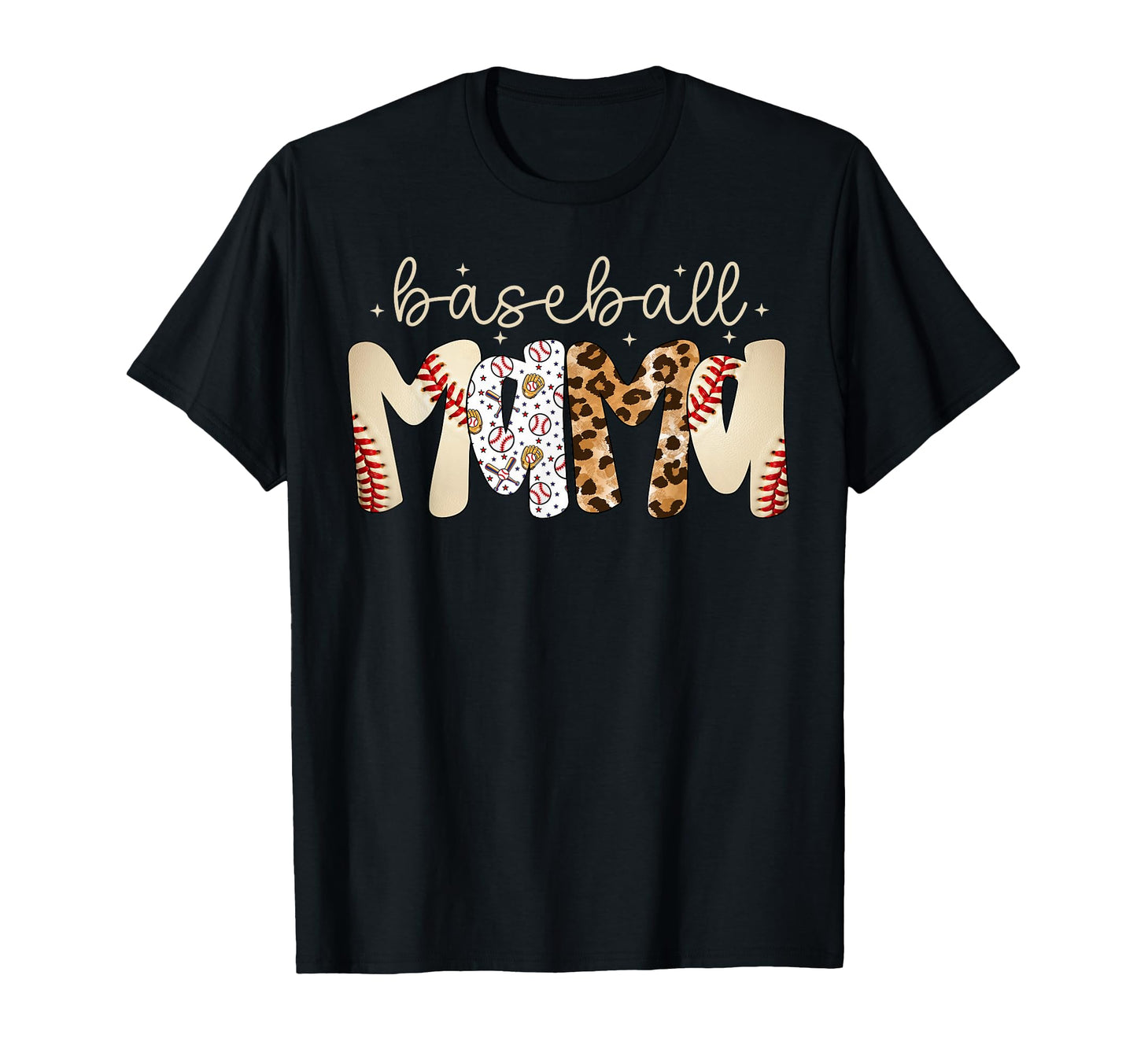 Baseball Mama Leopard Baseball Mom T-Shirt - Aesthetic Graphic for Adults - T-Shirt, Sweatshirt, Hoodie