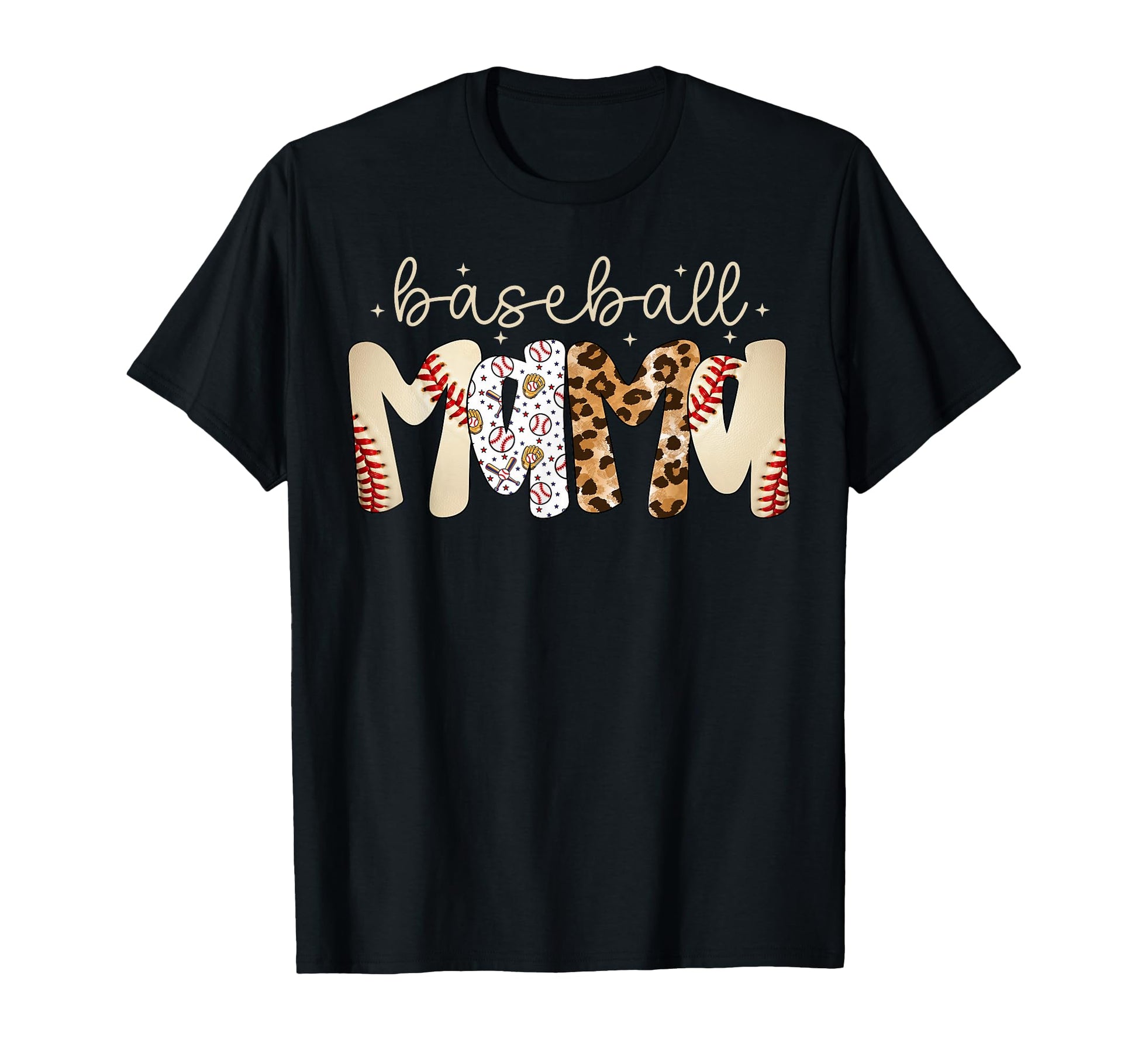 Baseball Mama Leopard Baseball Mom T-Shirt - Aesthetic Graphic for Adults - T-Shirt, Sweatshirt, Hoodie