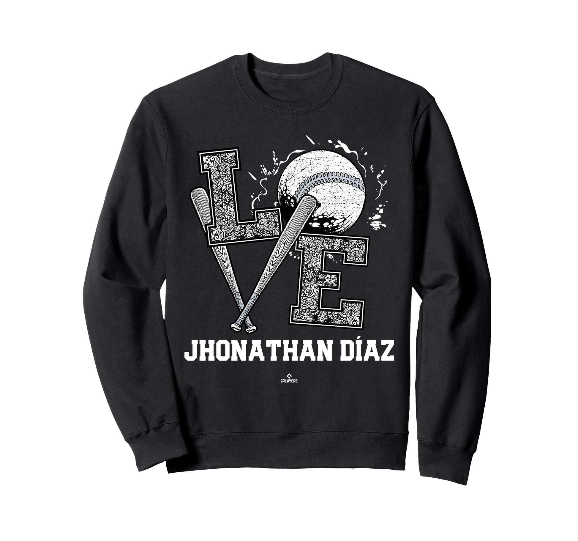 Distressed Baseball Love Sweatshirt - Casual Everyday Wear Unisex - T-Shirt, Sweatshirt, Hoodie