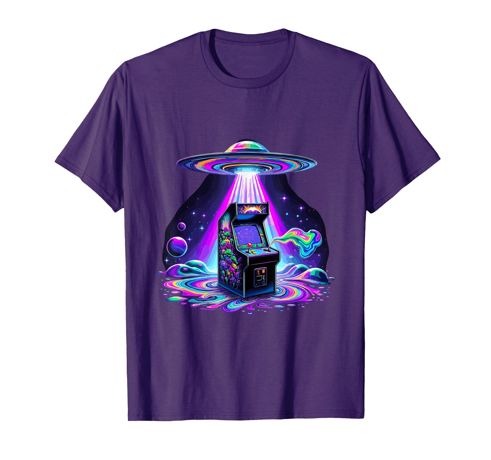 Galactic Arcade Adventure Sci Fi Vector T-Shirt - Graphic Print for Adults - T-Shirt, Sweatshirt, Hoodie