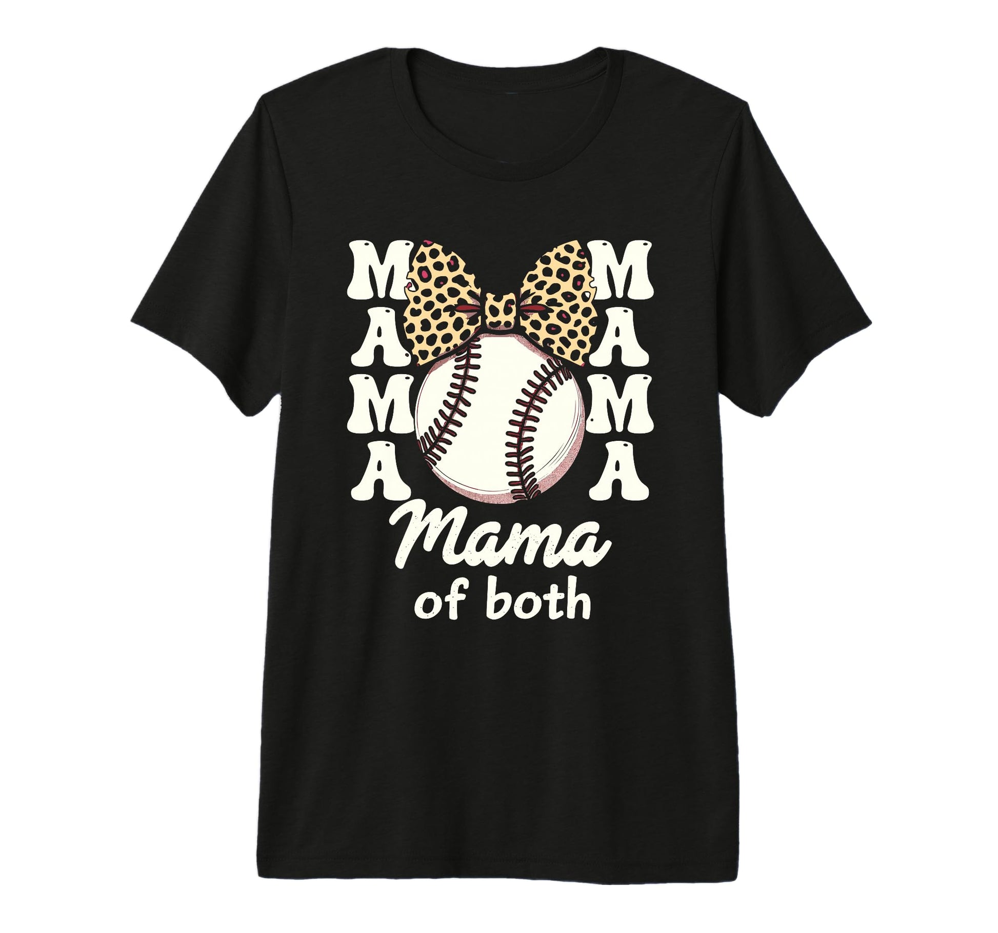 Leopard Mothers Day Mama Mom Both Baseball T-Shirt - Graphic Print Unisex - T-Shirt, Sweatshirt, Hoodie