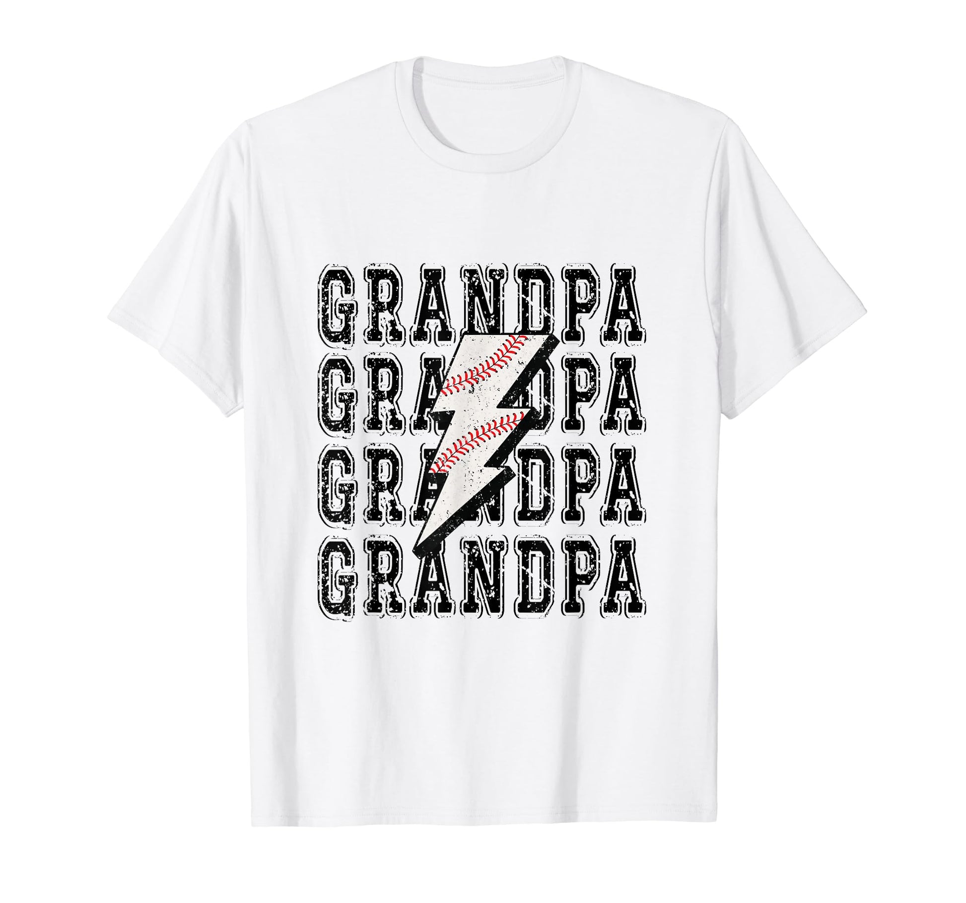 Baseball Grandpa Lightning Bolt T-Shirt - Minimalist Print Men Women - T-Shirt, Sweatshirt, Hoodie