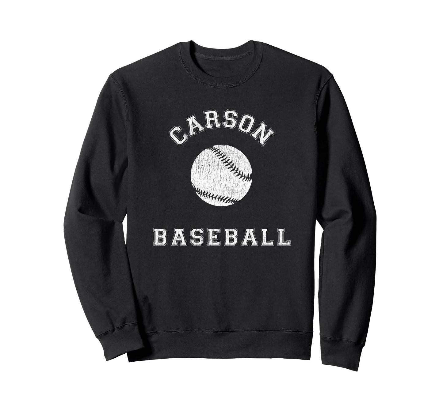 Carson Baseball Distressed Sweatshirt - Aesthetic Graphic Men Women - T-Shirt, Sweatshirt, Hoodie