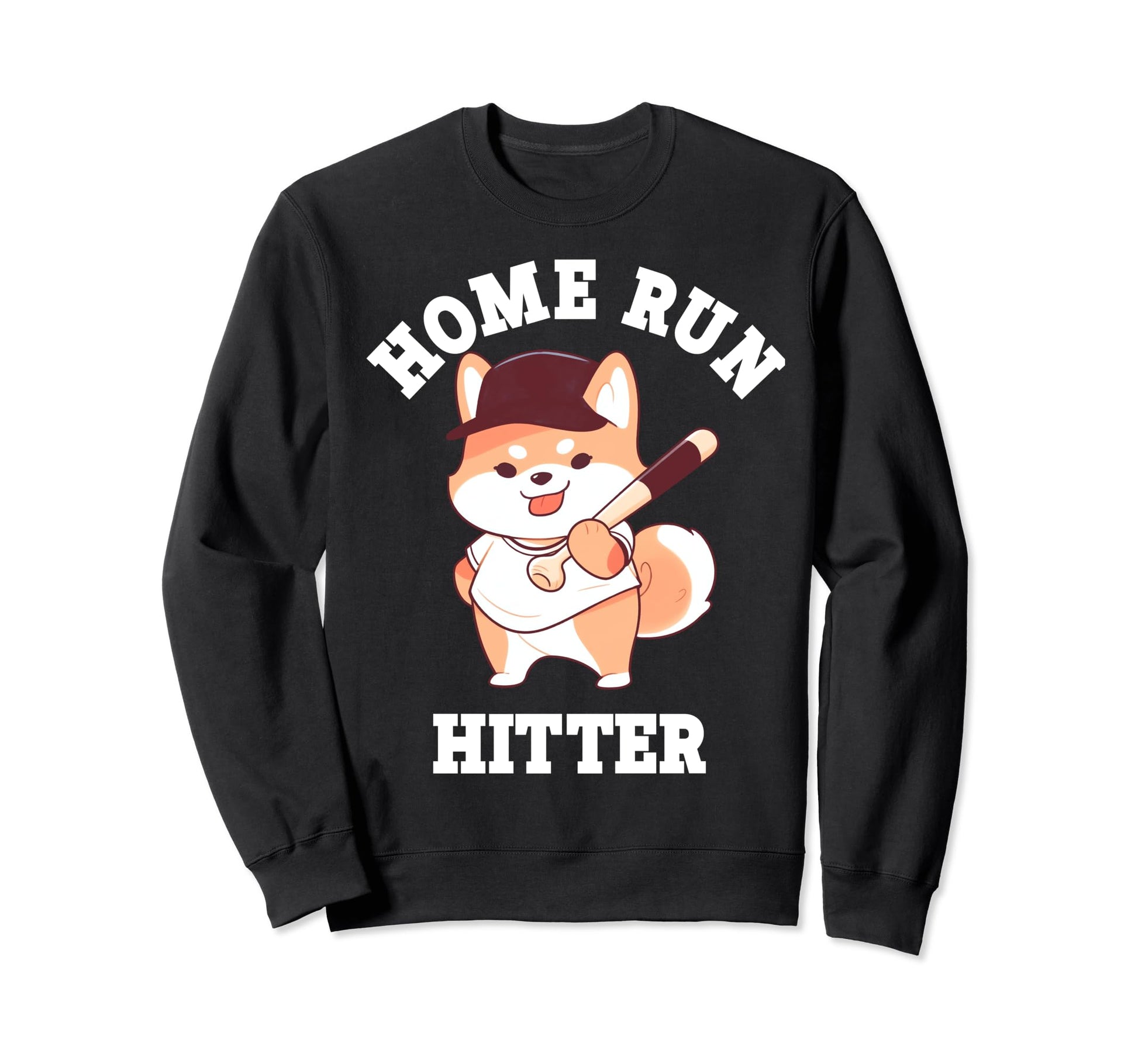 Shiba Inu Home Run Hitter Funny Dog Sweatshirt - Minimalist Print Unisex - T-Shirt, Sweatshirt, Hoodie