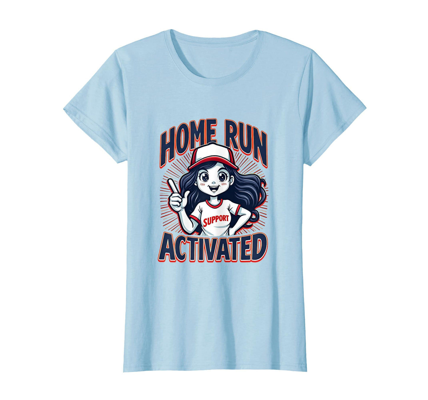 Home Run Support Activated Baseball T-Shirt - Aesthetic Graphic for Adults - T-Shirt, Sweatshirt, Hoodie
