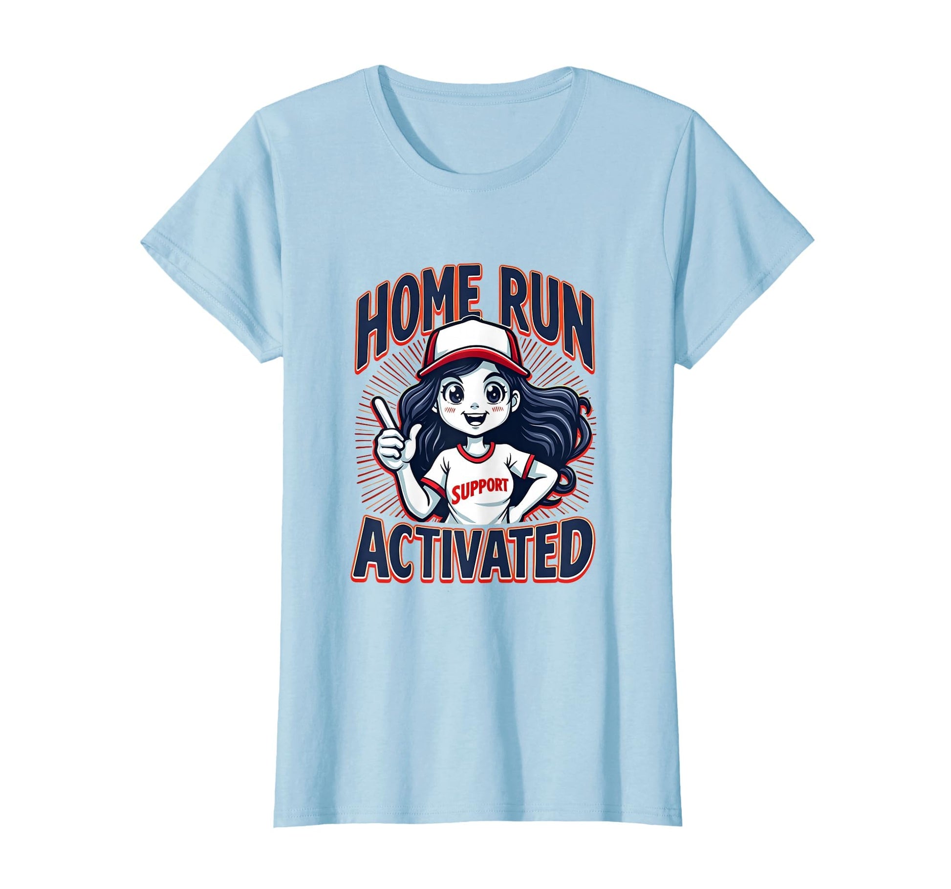 Home Run Support Activated Baseball T-Shirt - Aesthetic Graphic for Adults - T-Shirt, Sweatshirt, Hoodie