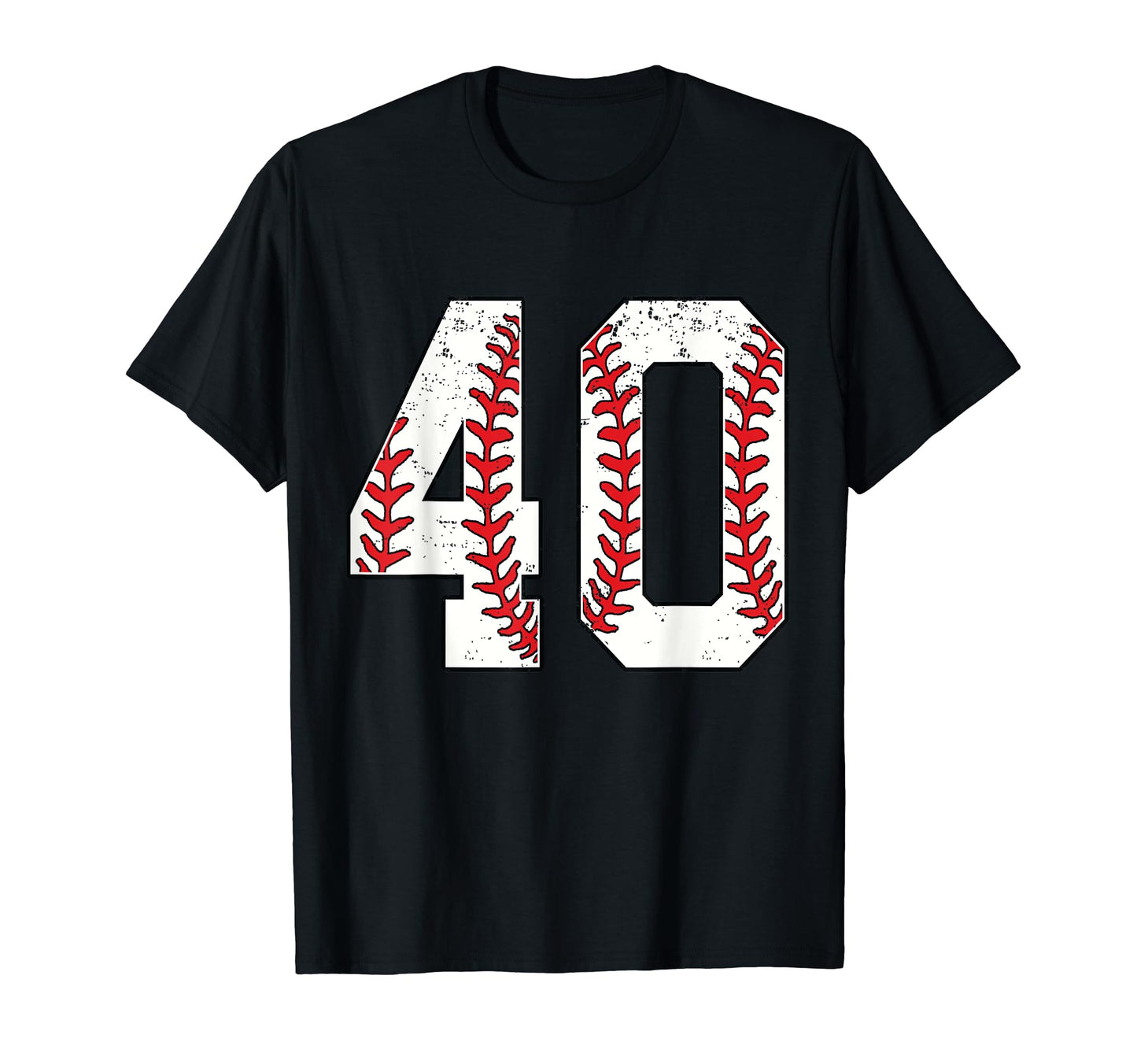Number 40 Baseball 40 Jersey Number T-Shirt - Minimalist Print for Adults - T-Shirt, Sweatshirt, Hoodie