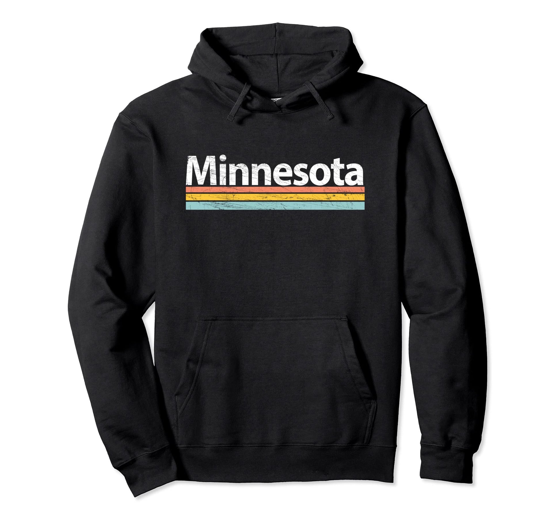 Minnesota Mn Worn Stripes Hoodie - Novelty Apparel Unisex - T-Shirt, Sweatshirt, Hoodie