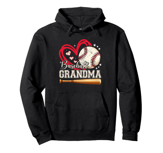 Baseball Grandma Family Matching Baseball Hoodie - Unique Graphic Unisex - T-Shirt, Sweatshirt, Hoodie