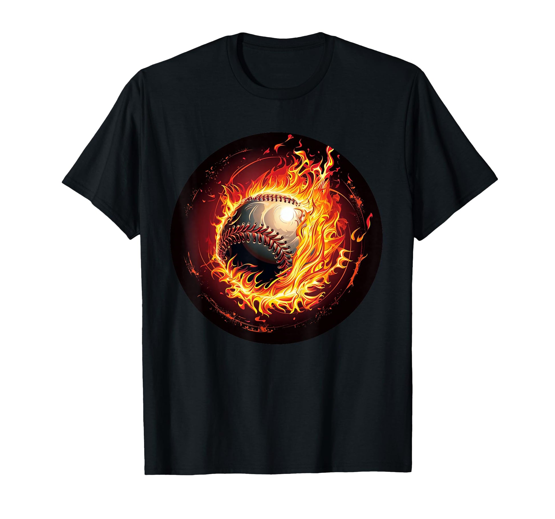 Hot Baseball Flames Meteorite Balls Outfit T-Shirt - Novelty Apparel Unisex - T-Shirt, Sweatshirt, Hoodie