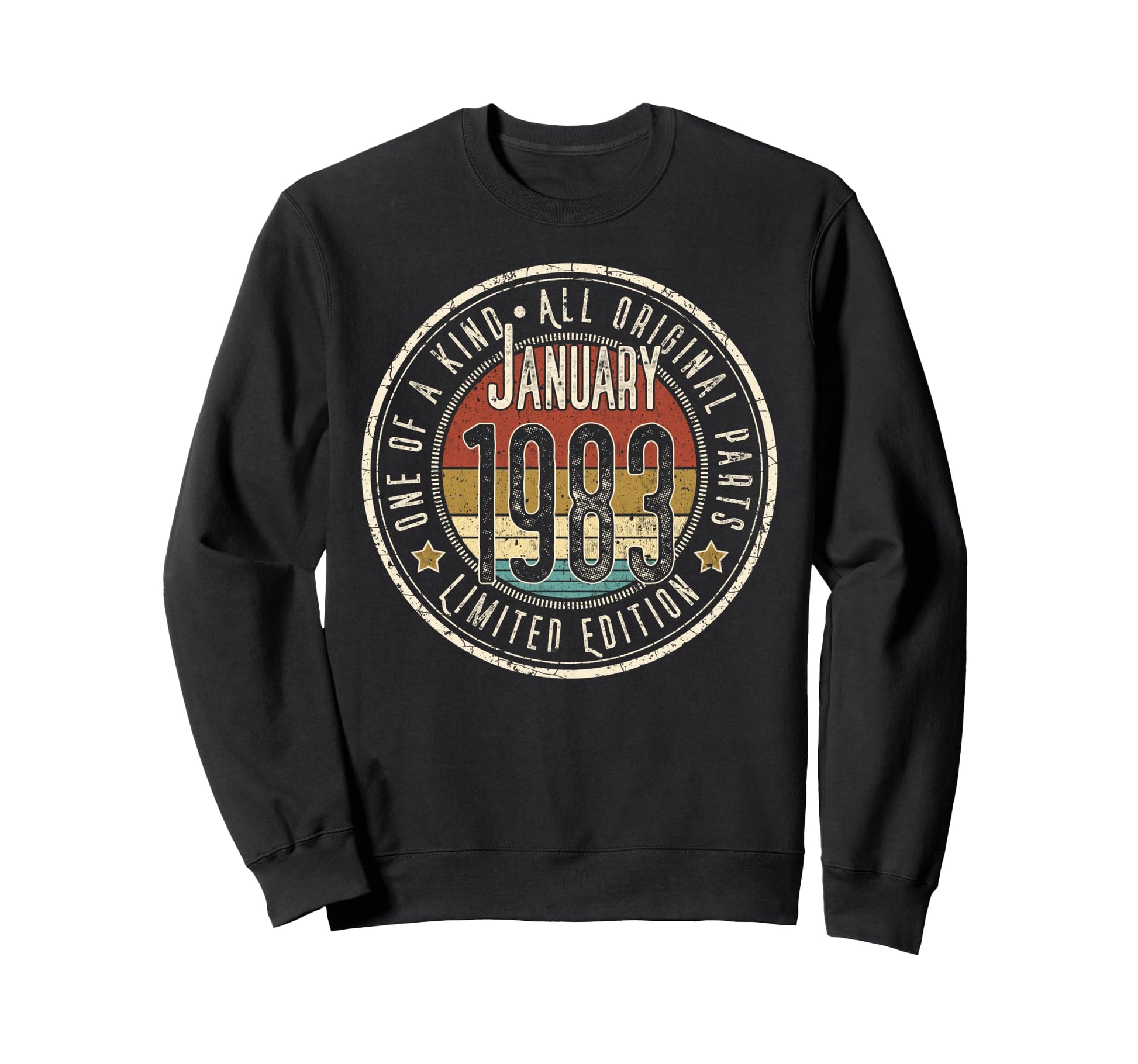 43Rd Birthday January 1983 Sweatshirt - Aesthetic Graphic for Adults - T-Shirt, Sweatshirt, Hoodie
