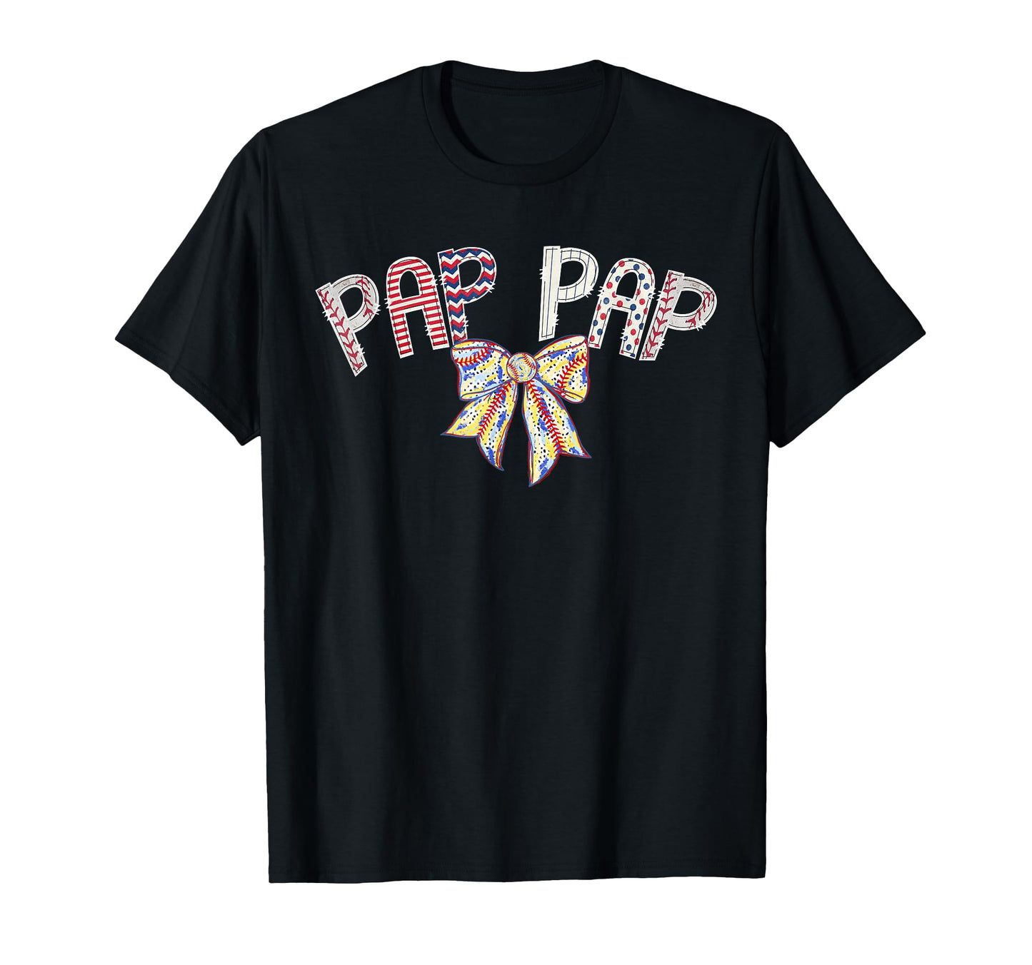 Baseball Pap Pap Coquette Bow Game Day T-Shirt - Fun Novelty Design Unisex - T-Shirt, Sweatshirt, Hoodie