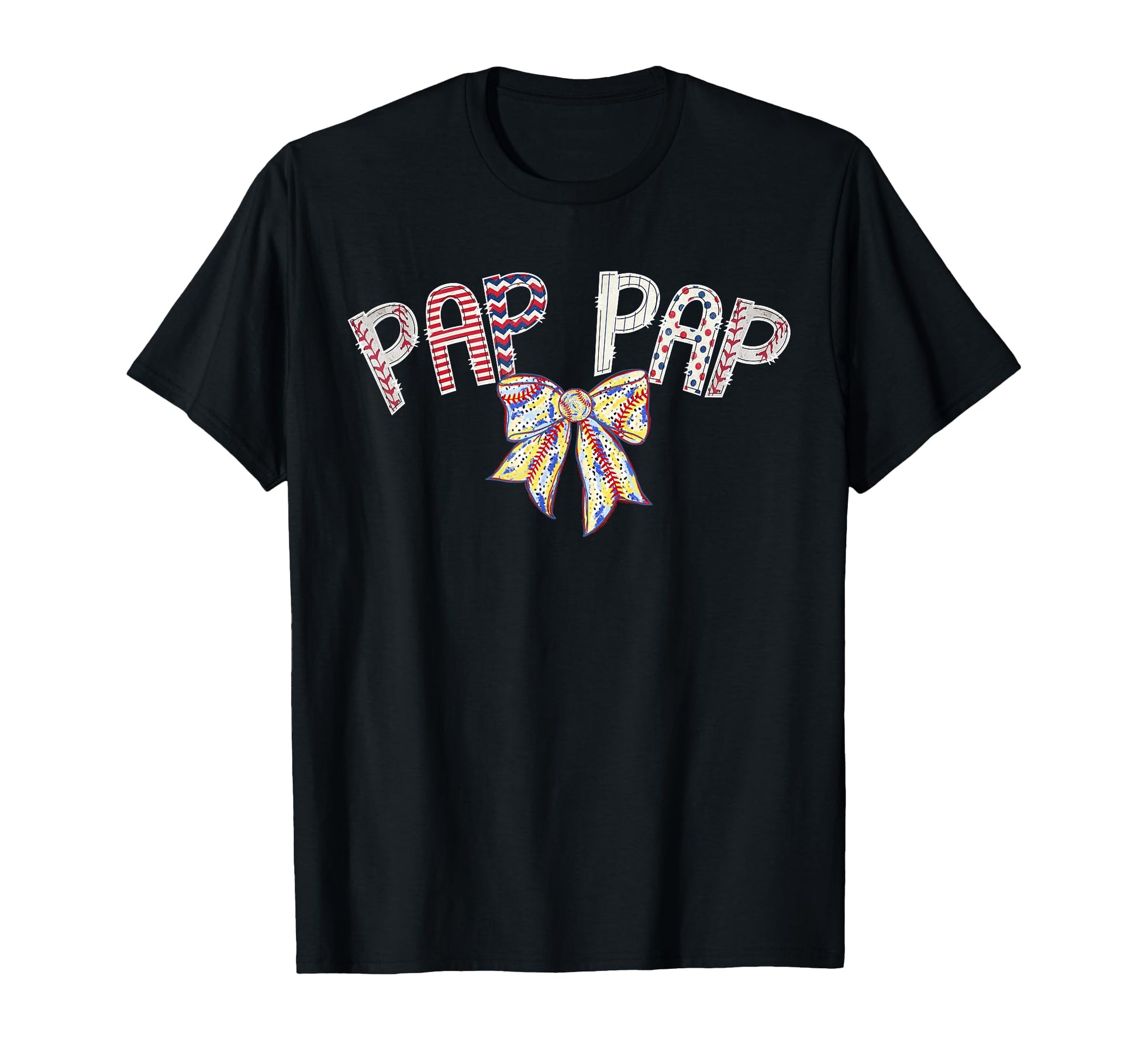Baseball Pap Pap Coquette Bow Game Day T-Shirt - Fun Novelty Design Unisex - T-Shirt, Sweatshirt, Hoodie