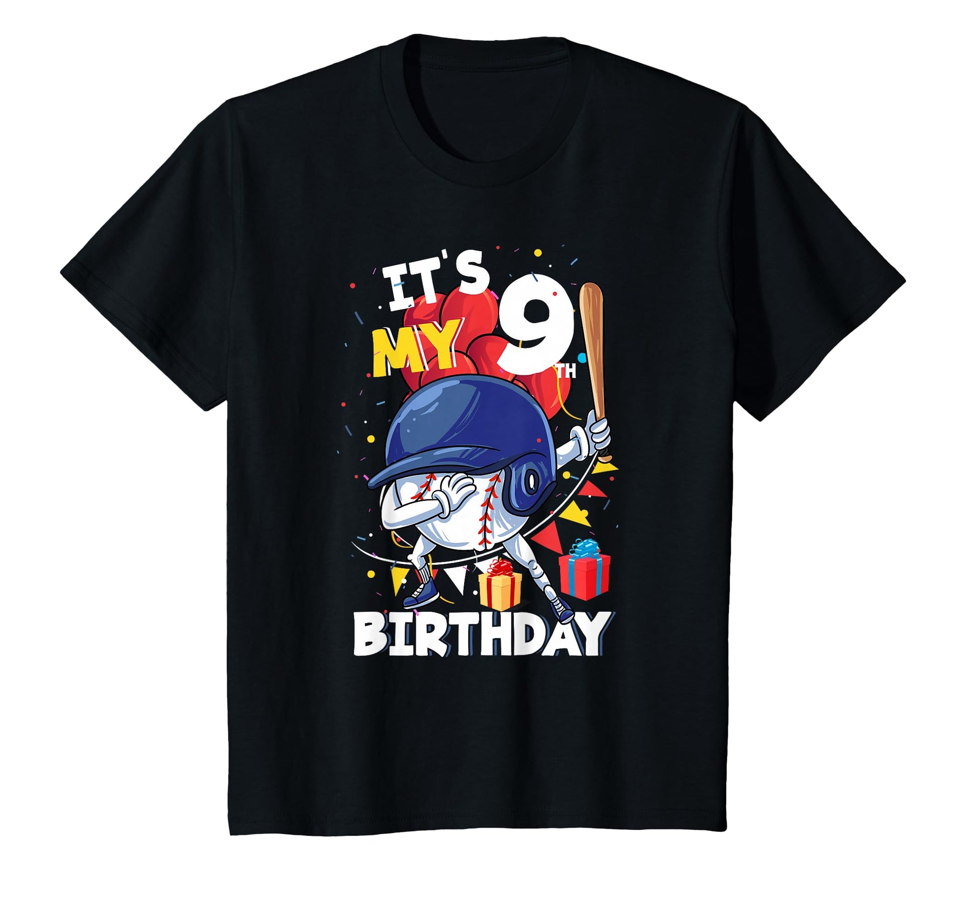 Its My 9Th Birthday 9 Year Old Baseball T-Shirt - Minimalist Print Unisex - T-Shirt, Sweatshirt, Hoodie