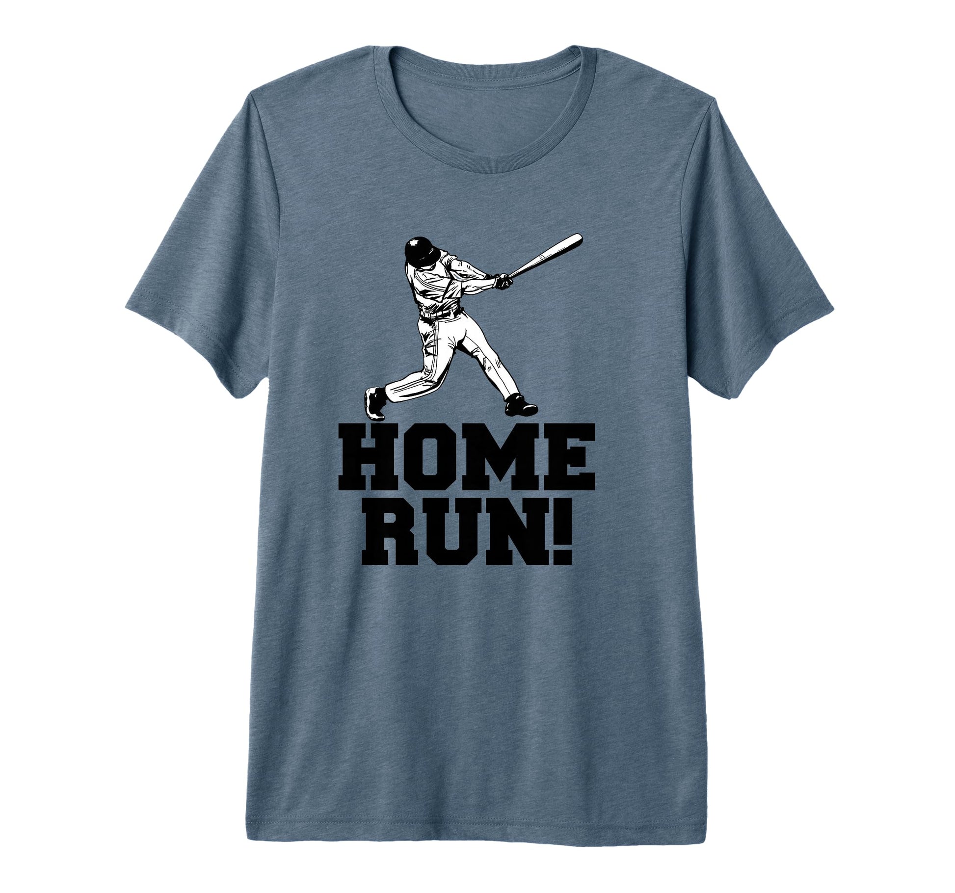 Baseball Home Run Tri Blend T-Shirt - Graphic Print for Adults - T-Shirt, Sweatshirt, Hoodie