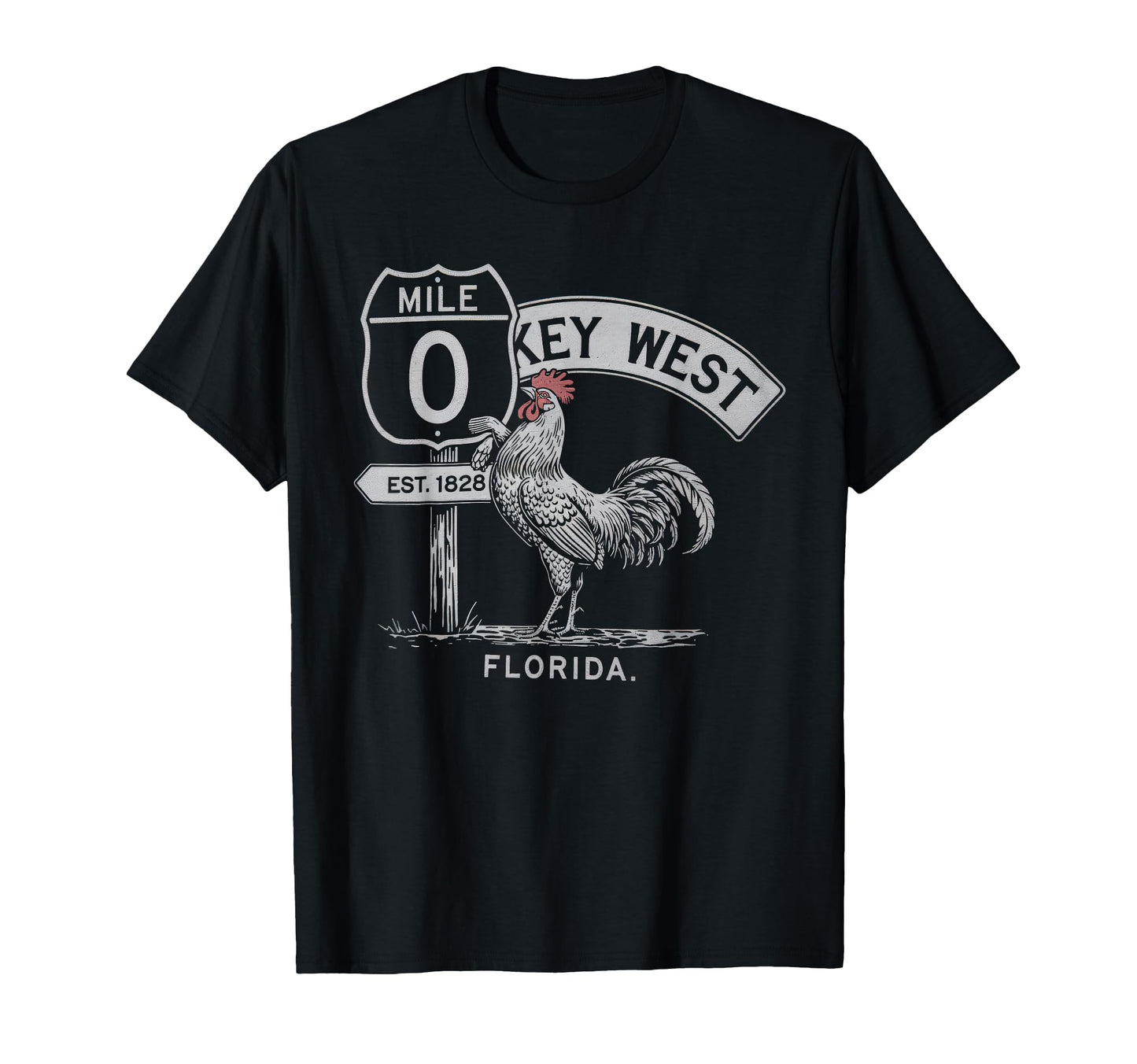 Key West Florida Rooster Vaction T-Shirt - Novelty Apparel Men Women - T-Shirt, Sweatshirt, Hoodie